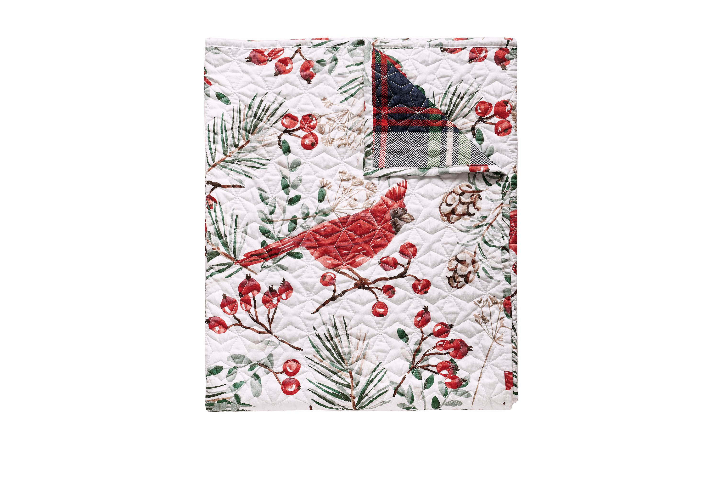 Cardinal Plaid Throw