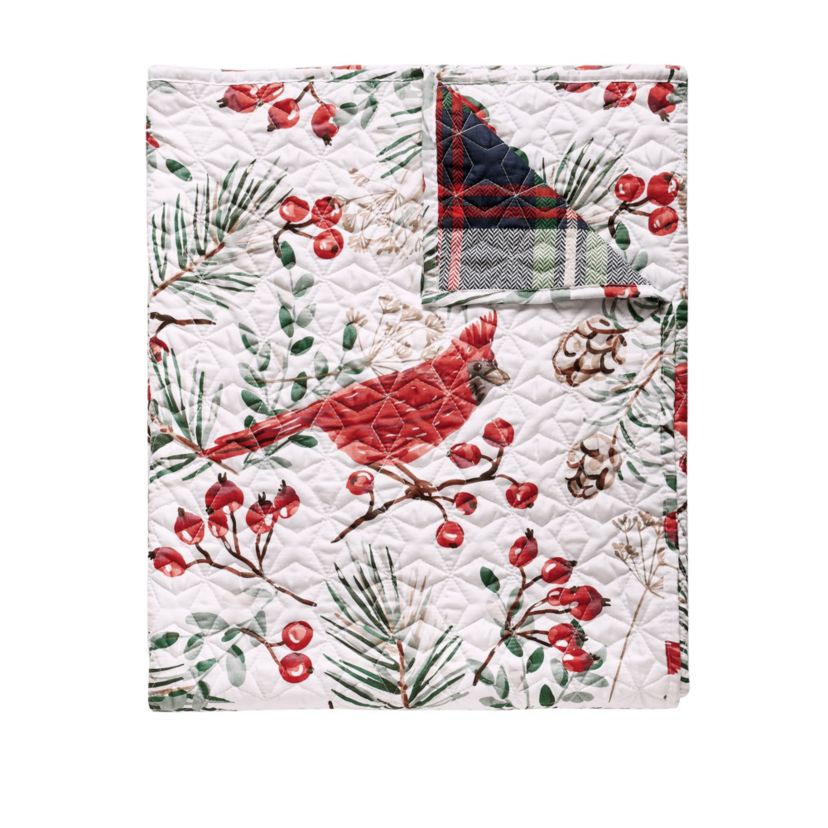 Cardinal Plaid Throw