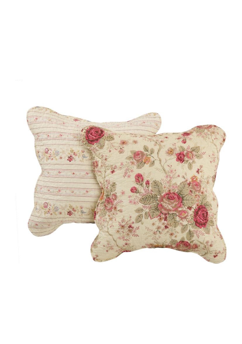 Antique Rose Decorative Pillow Pair