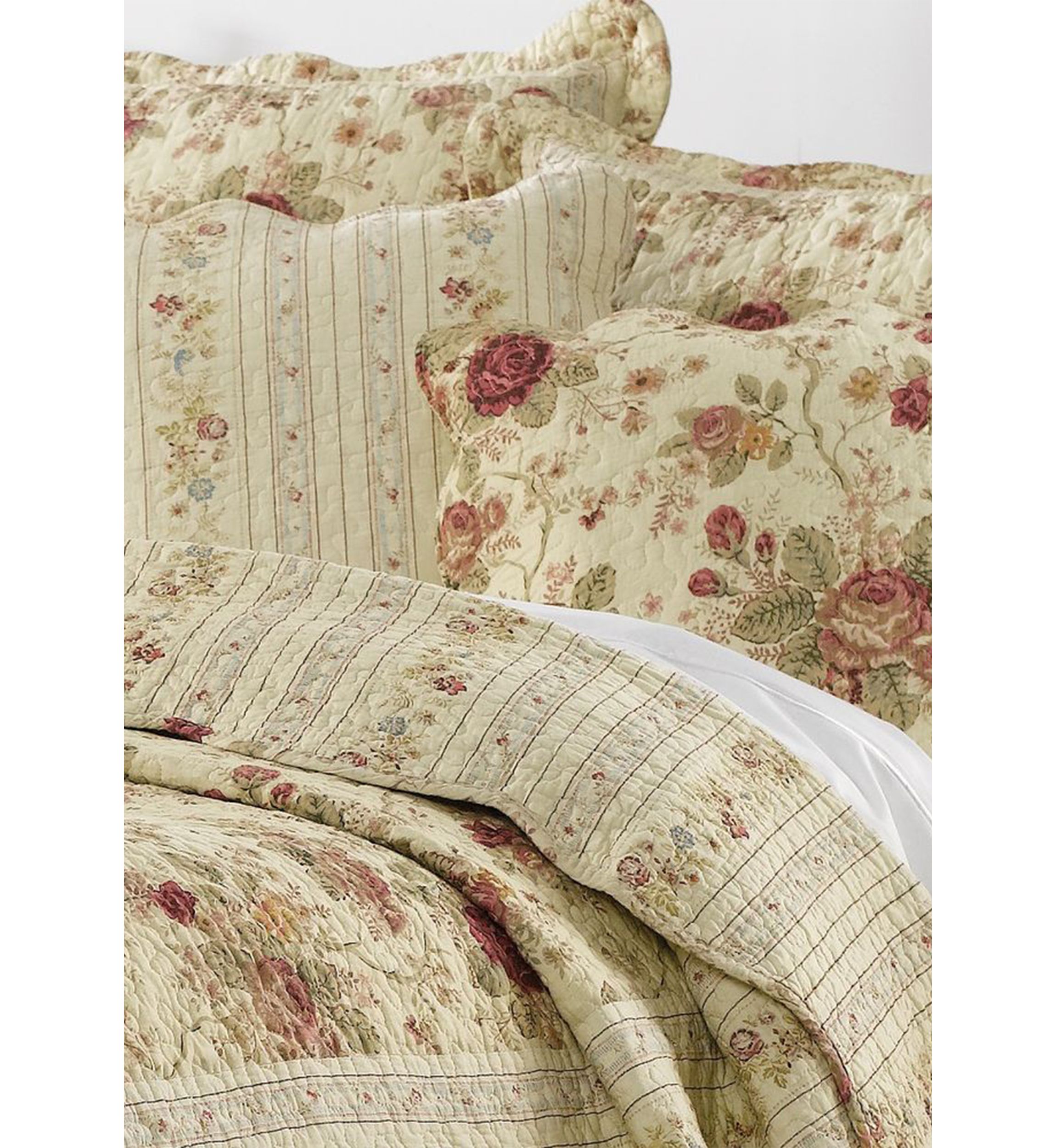 Antique Rose Decorative Pillow Pair