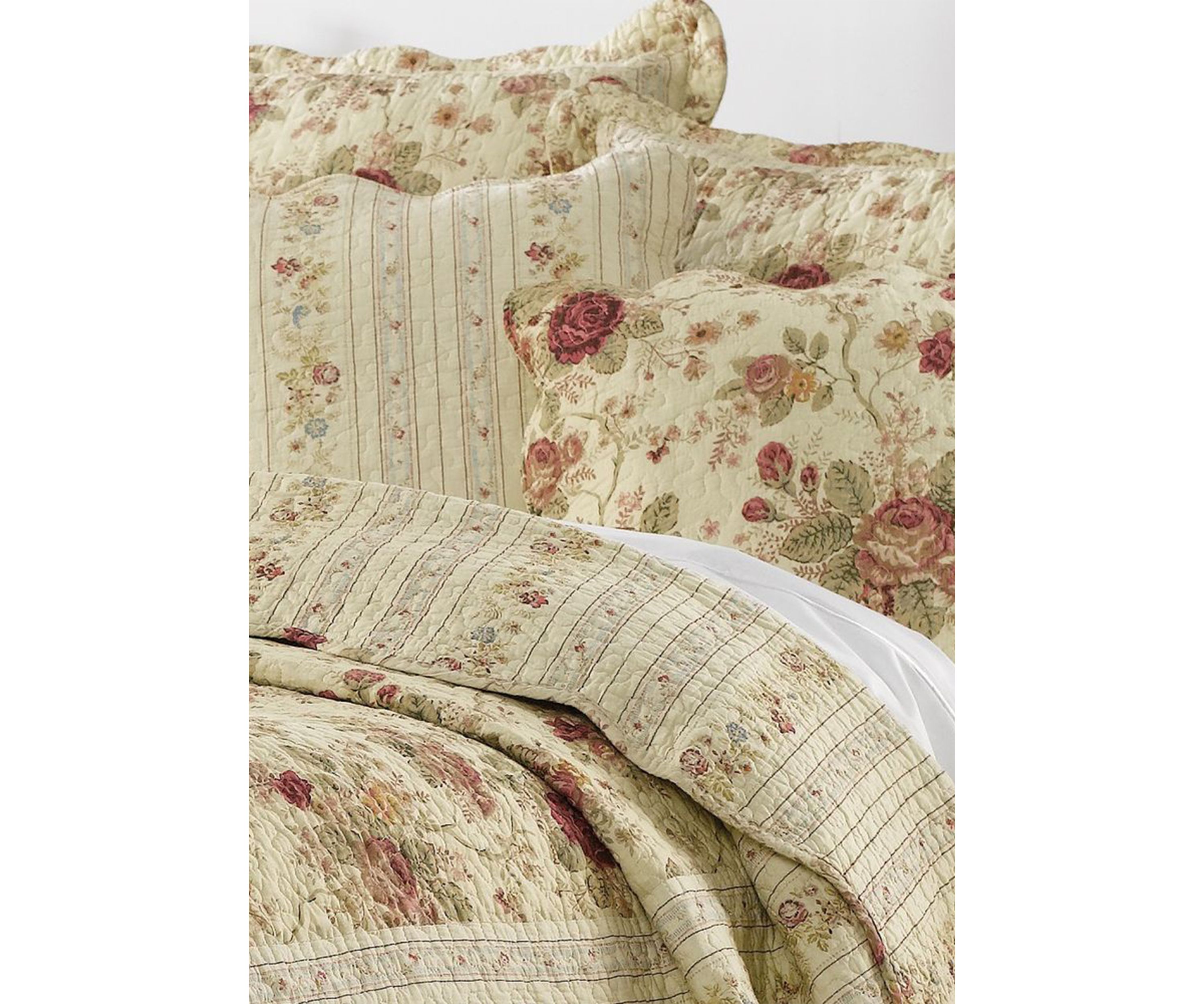 Antique Rose Decorative Pillow Pair