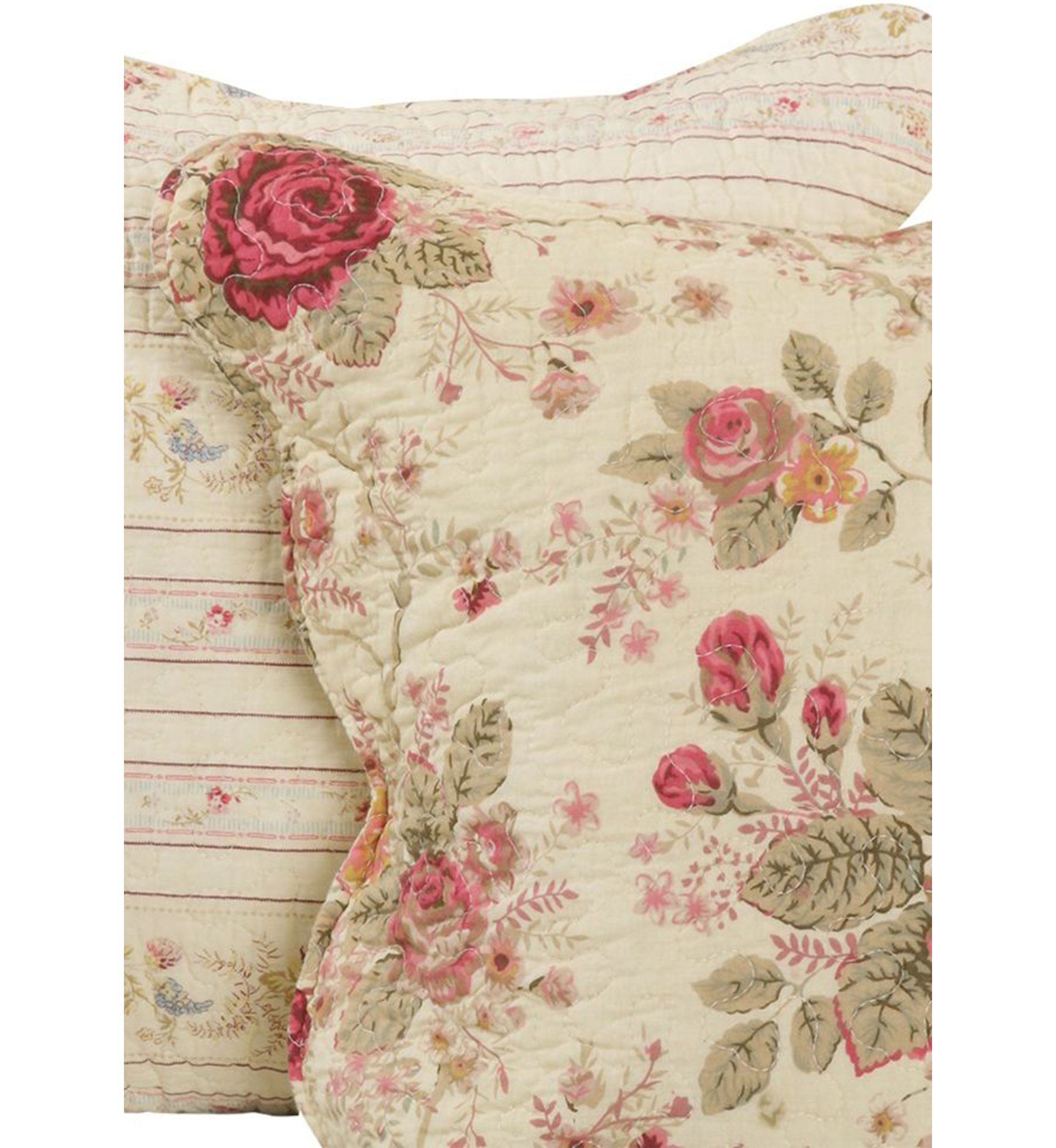 Antique Rose Decorative Pillow Pair