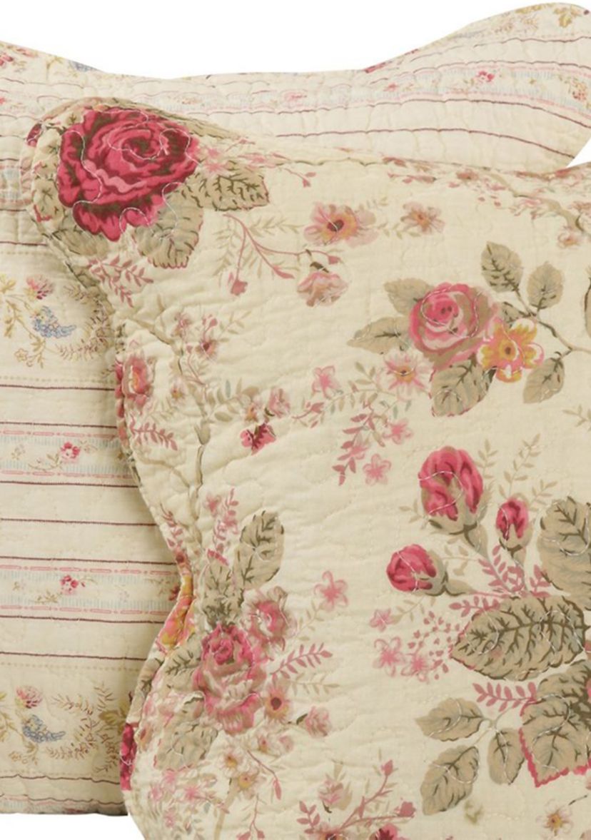 Antique Rose Decorative Pillow Pair