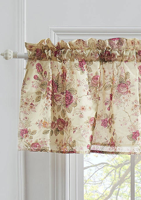 Greenland Home Fashions Antique Rose Window Valance