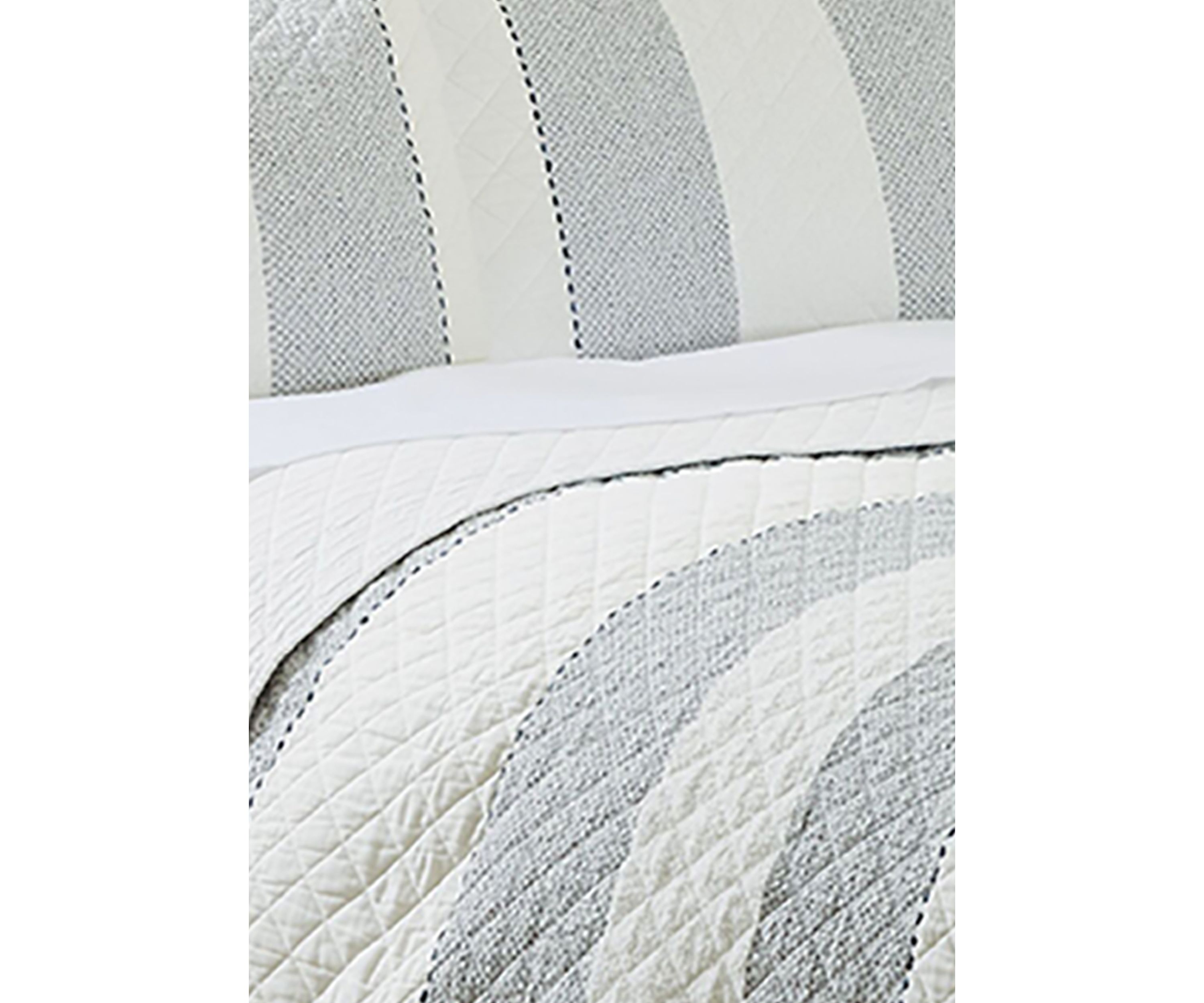 Mix Media Stripe 3 Piece Quilt Set
