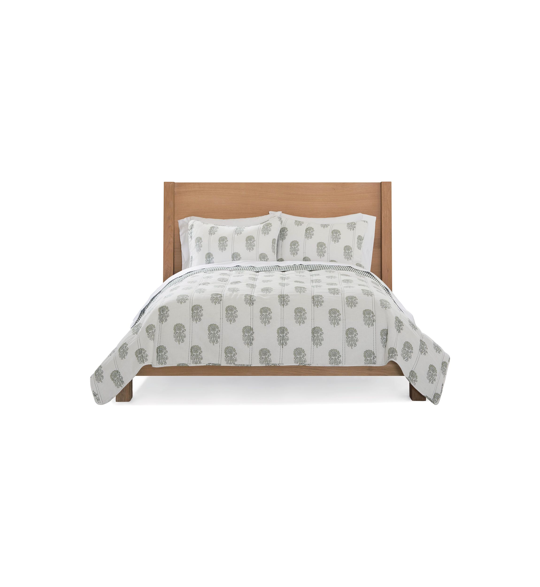 Sage Floral Quilt Set
