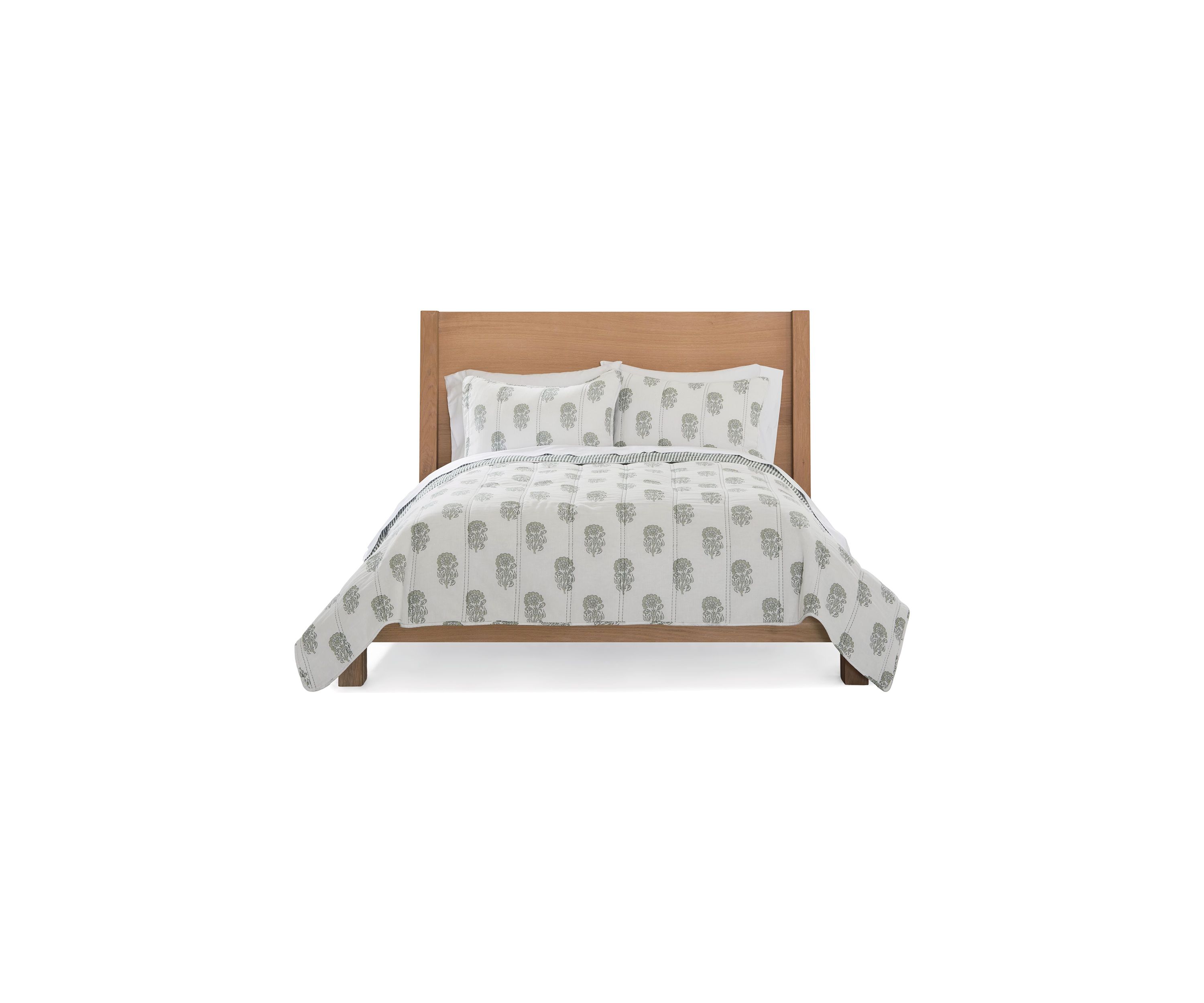 Sage Floral Quilt Set