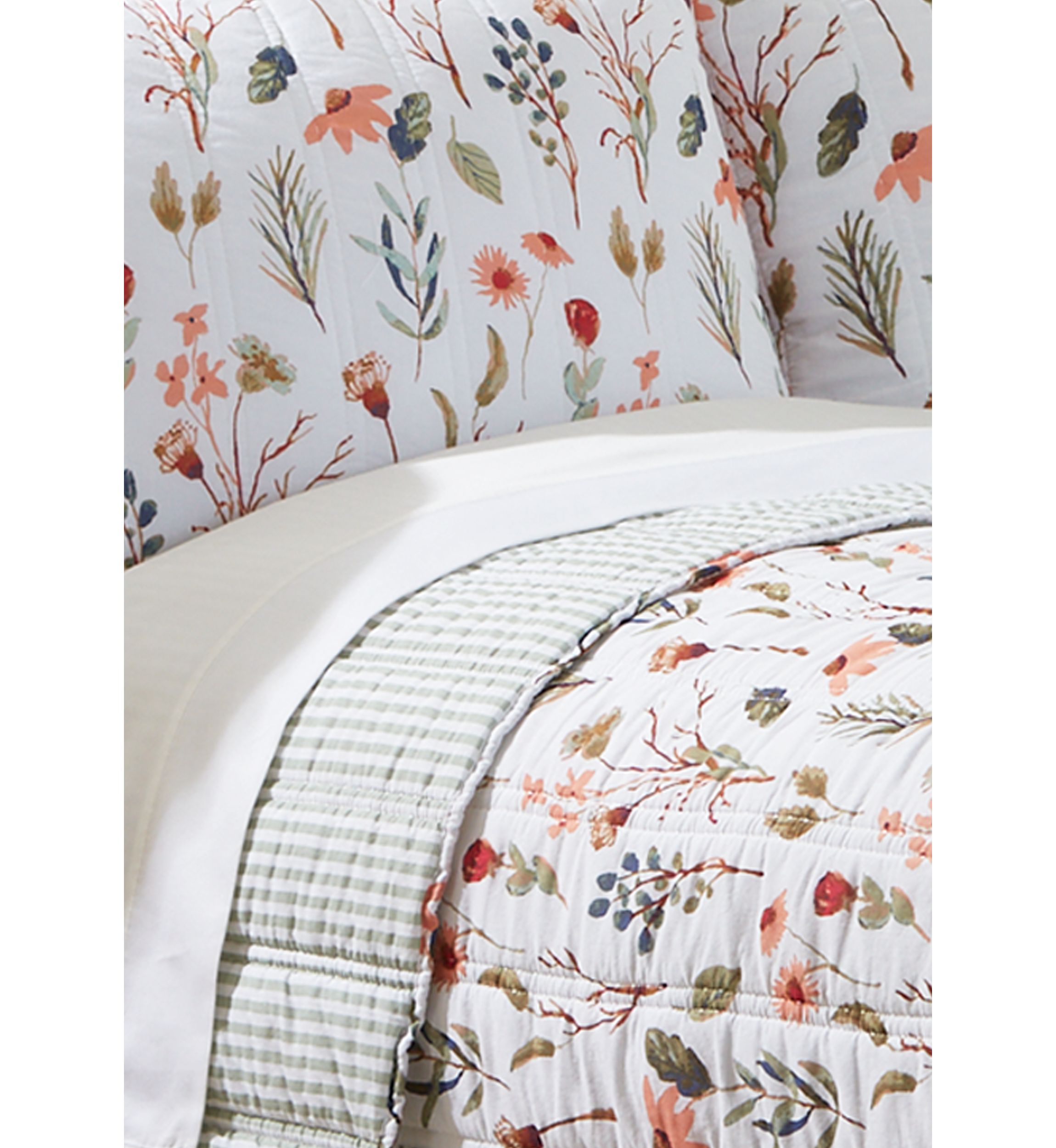3-Piece Floral Meadow Quilt Set