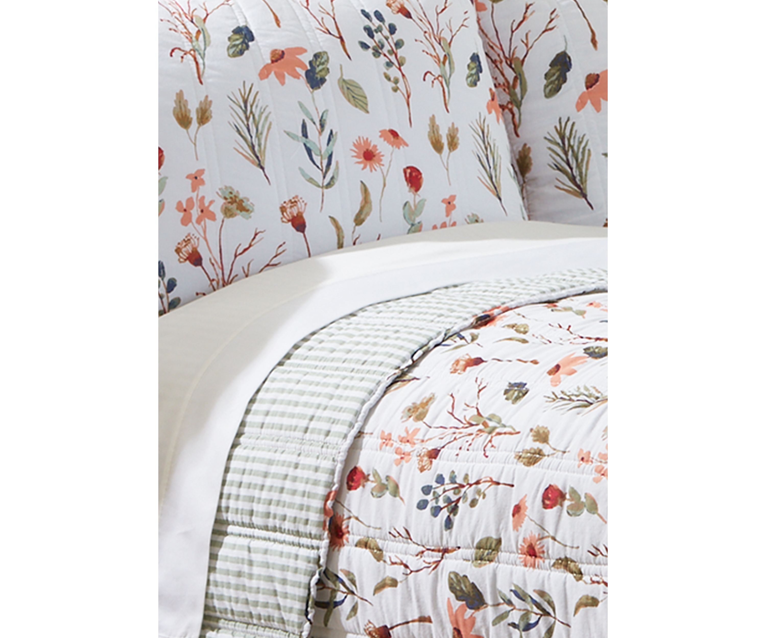 3-Piece Floral Meadow Quilt Set