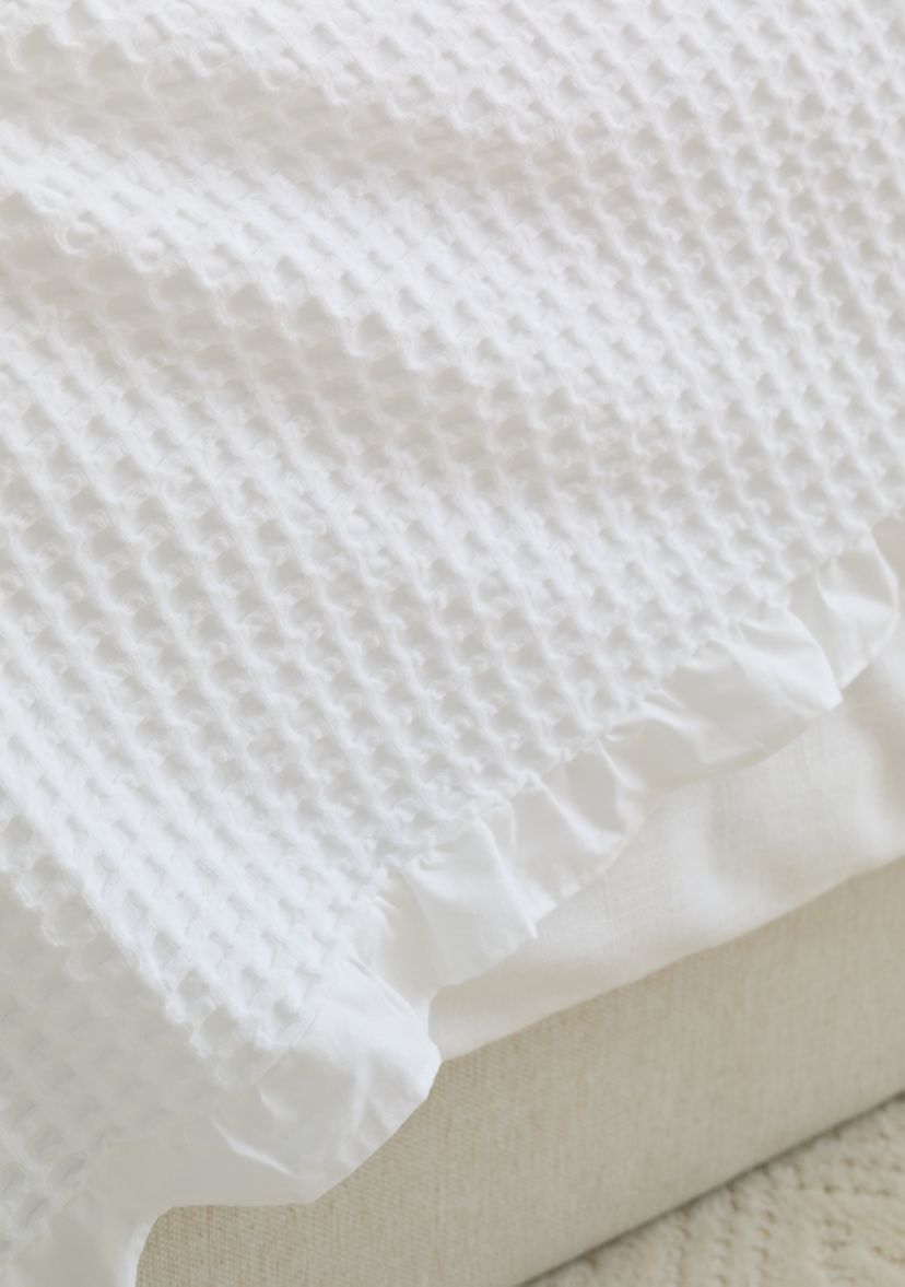 Ruffled Waffle Blanket