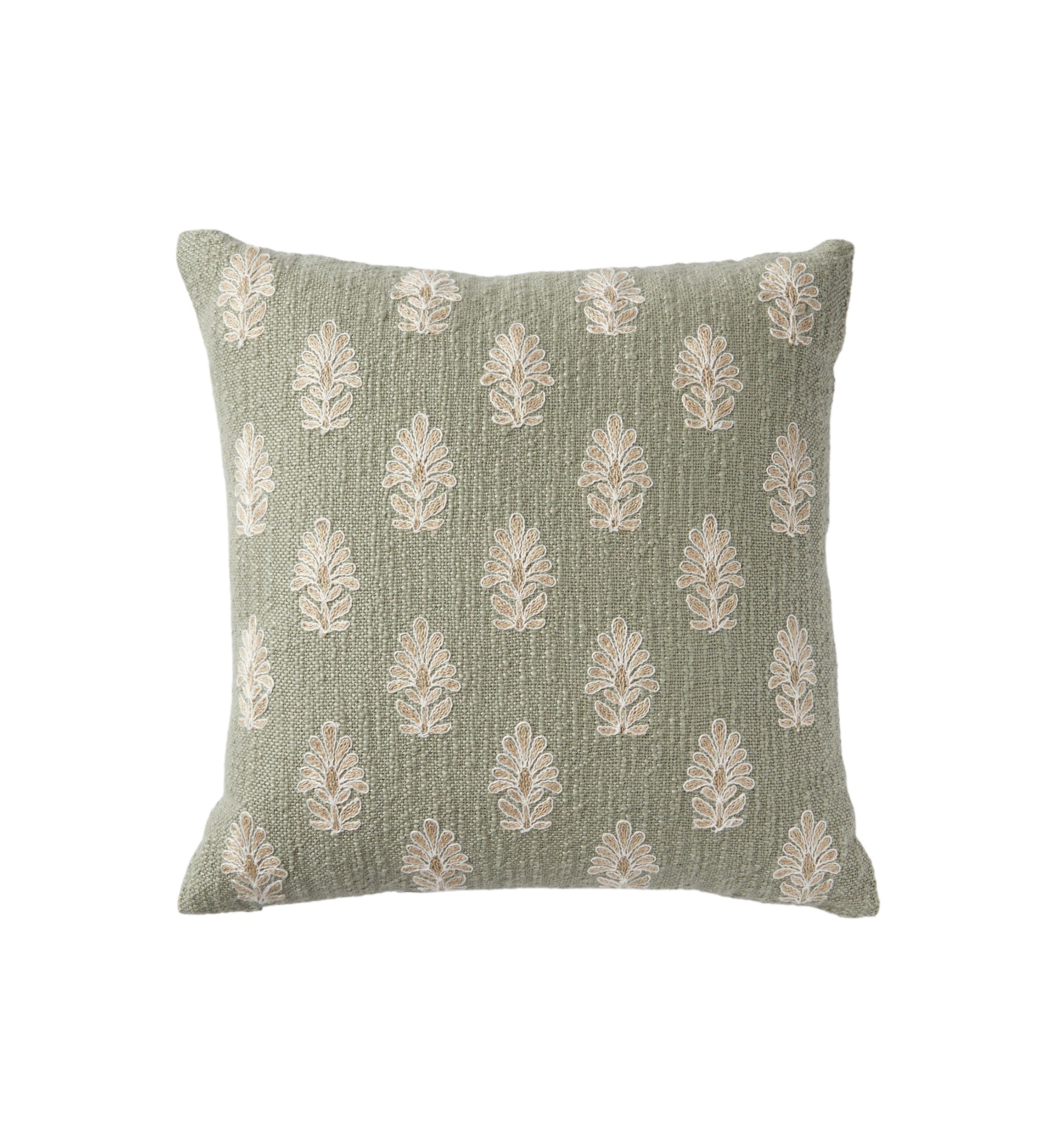 Embroidered Tonal Decorative Pillow