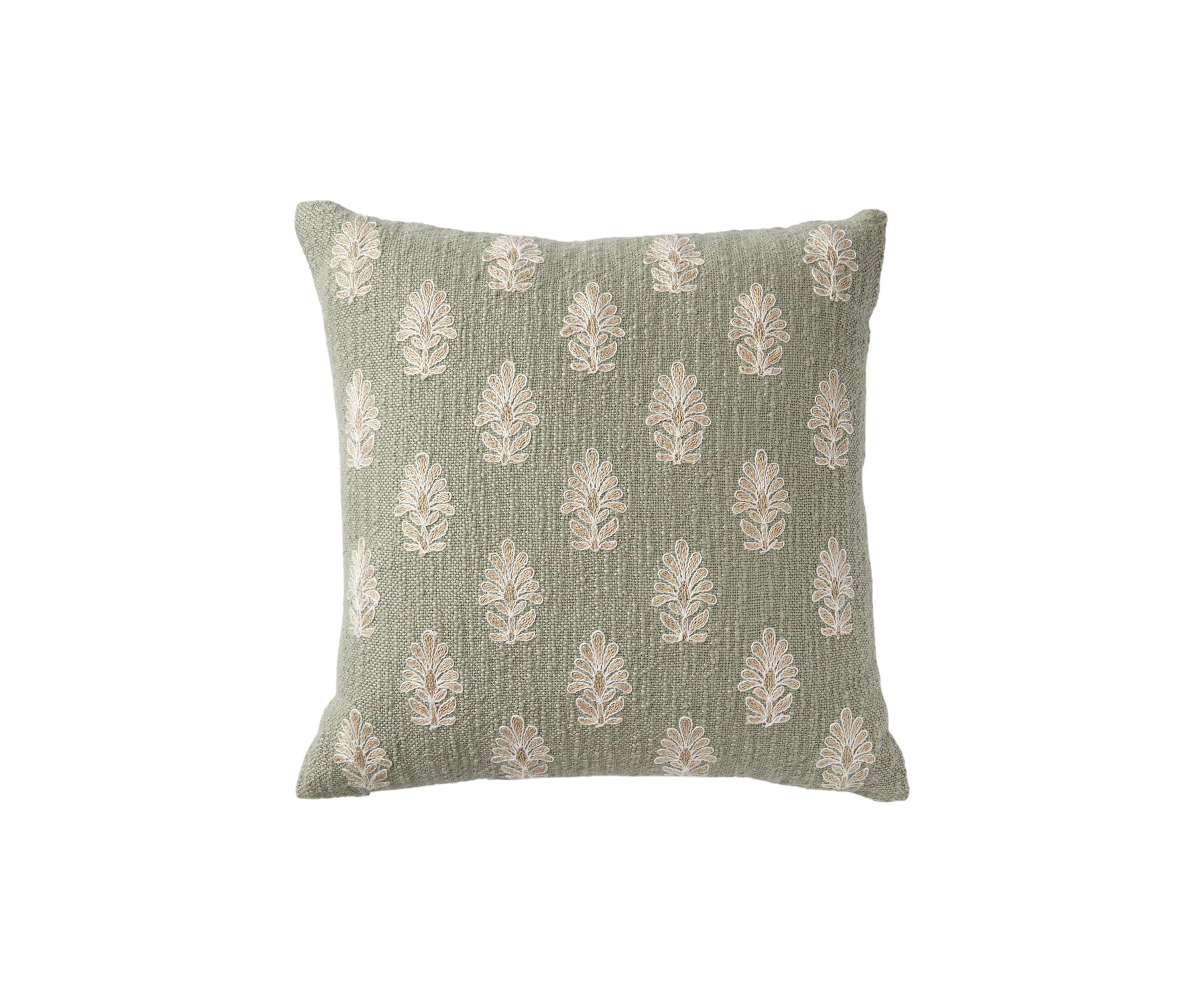 Embroidered Tonal Decorative Pillow