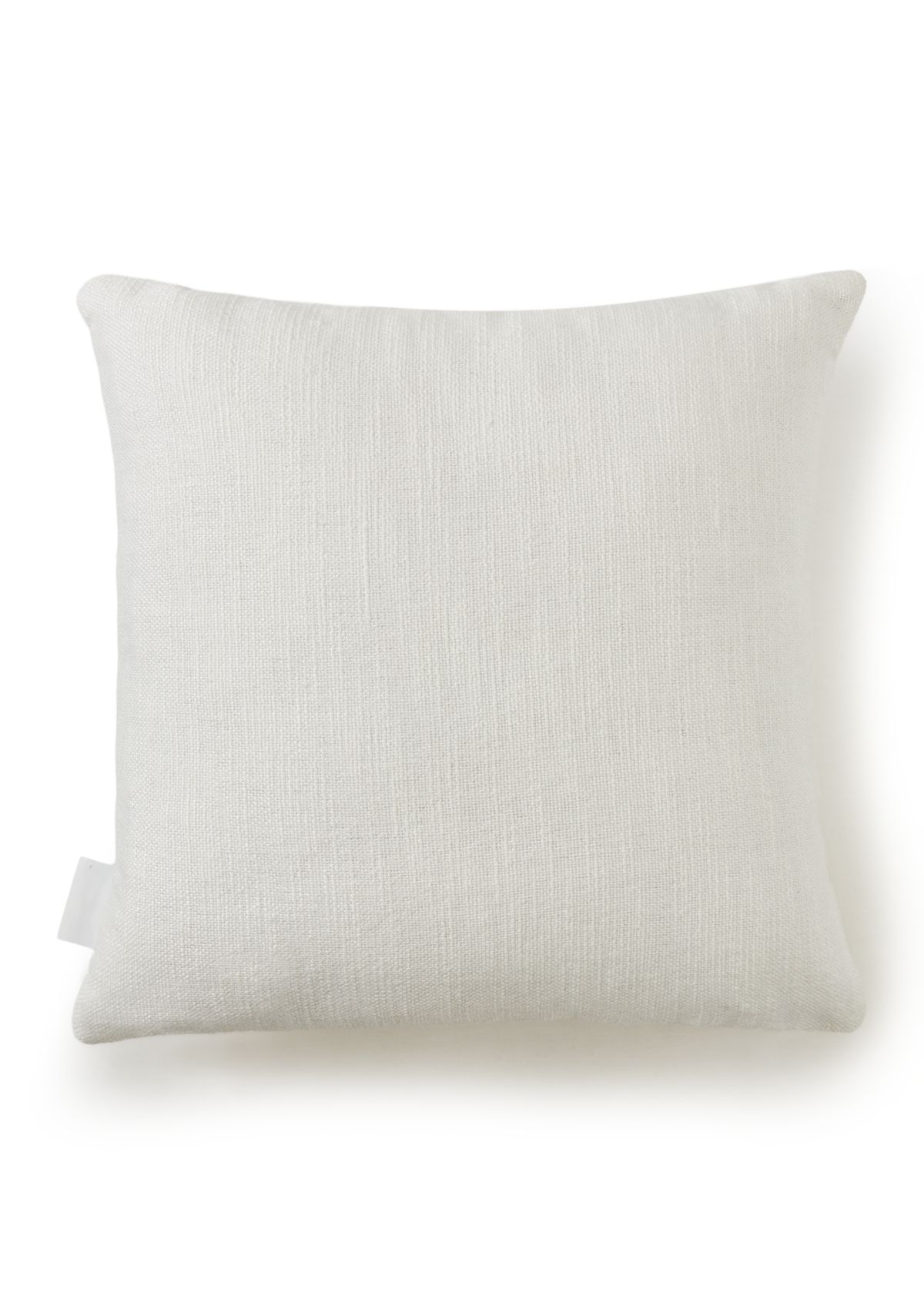 Embroidered White and Blue Pillow