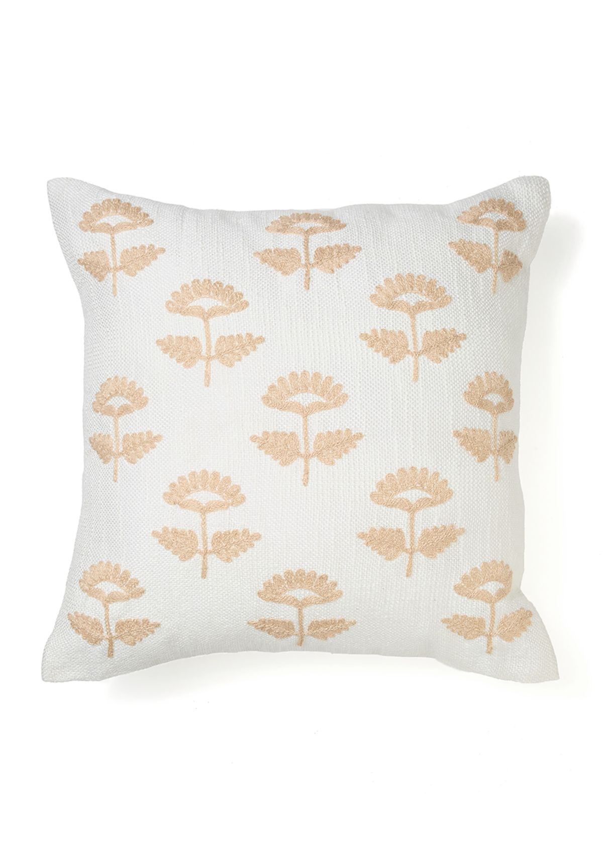 Embroidered Flower Pillow