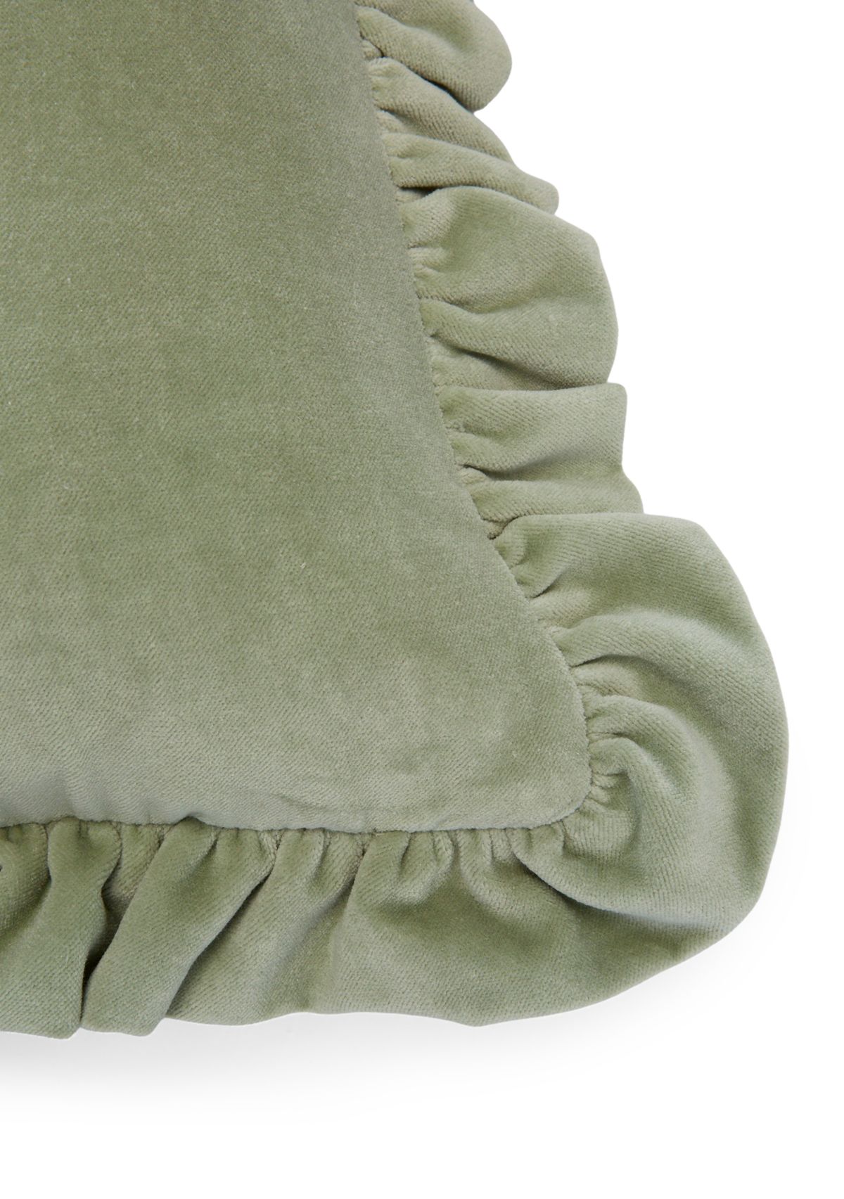 Velvet Ruffle Square Pillow