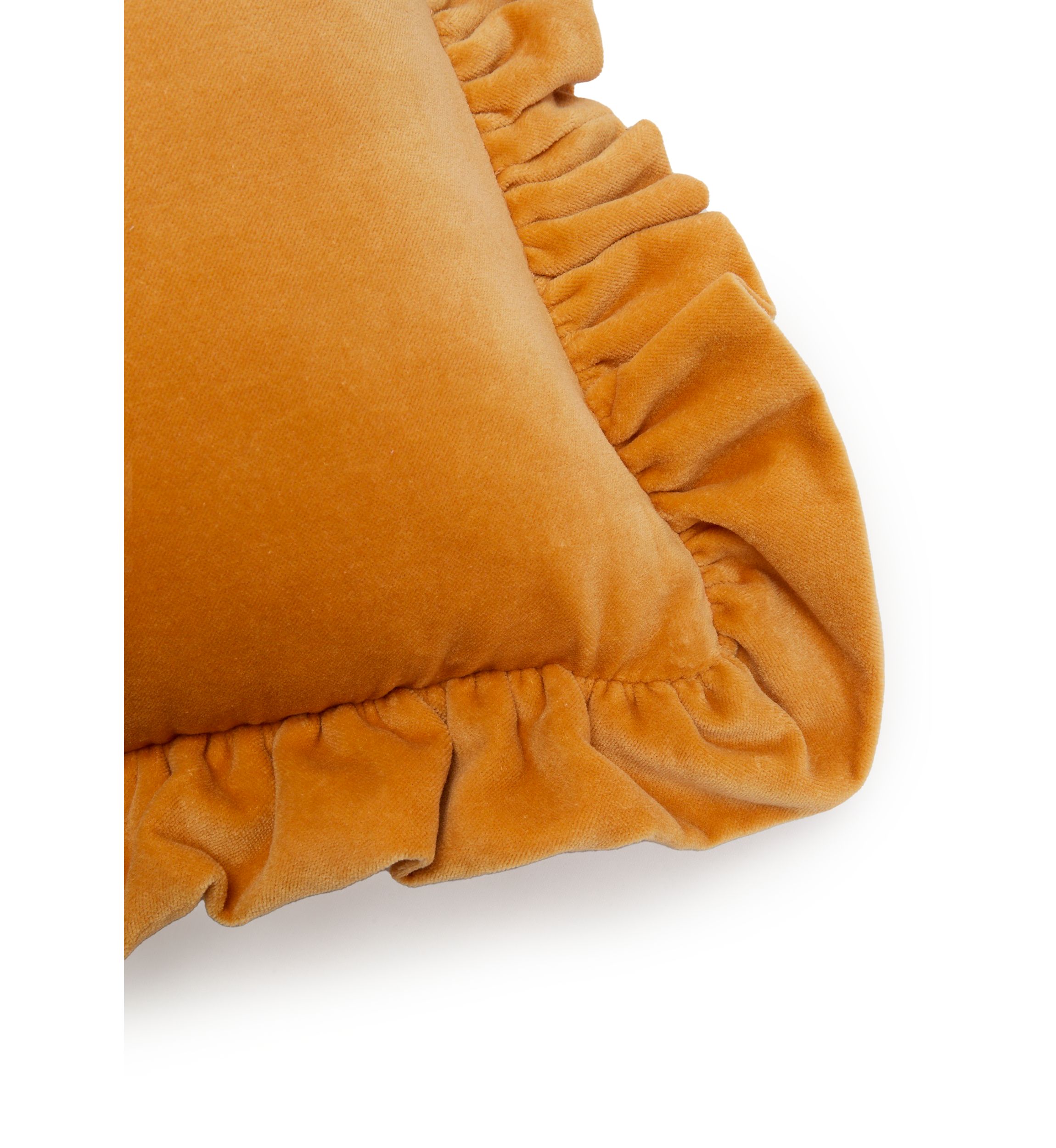 Velvet Ruffle Rectangular Pillow