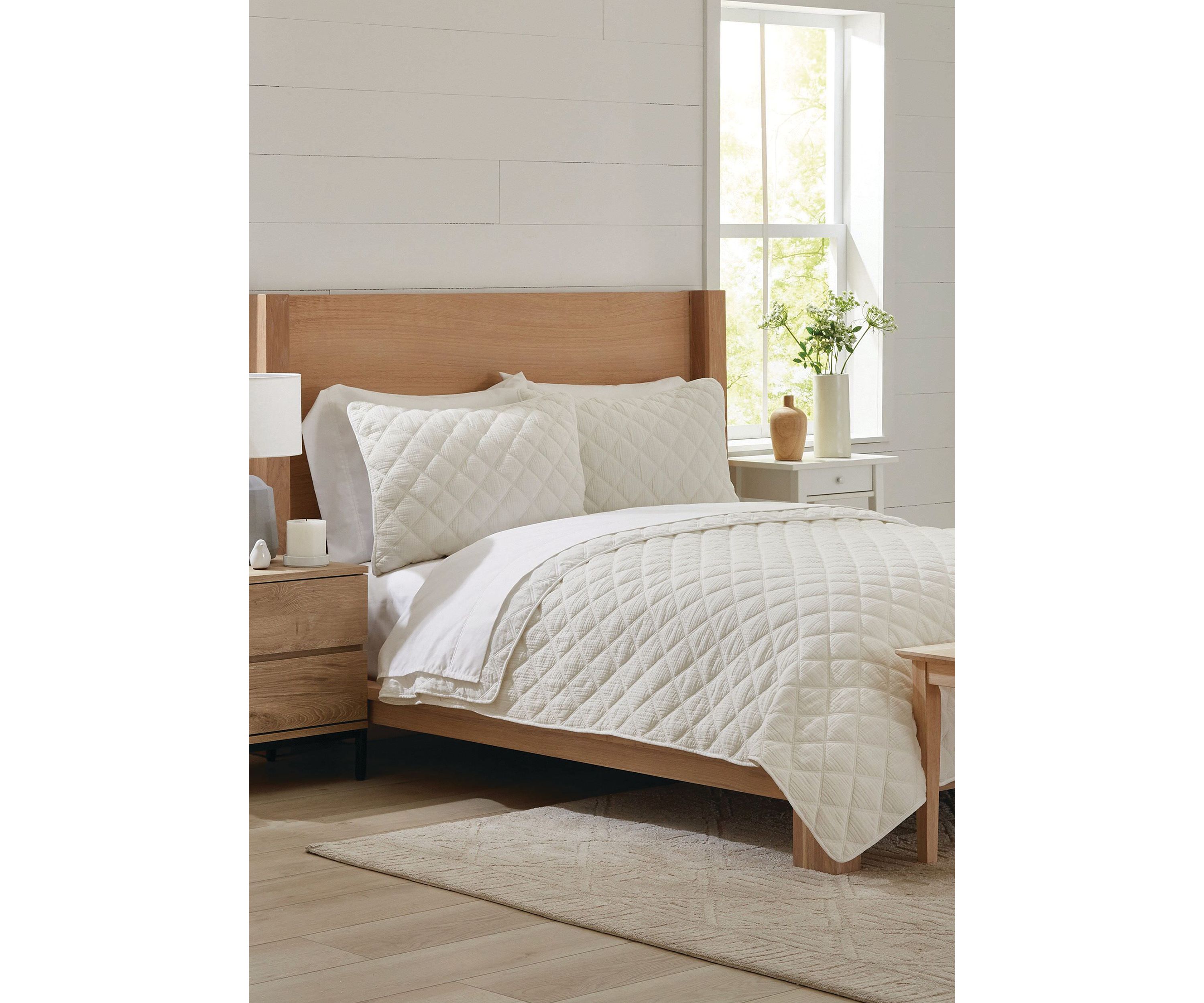 3-Piece Gauze Diamond Quilt Set