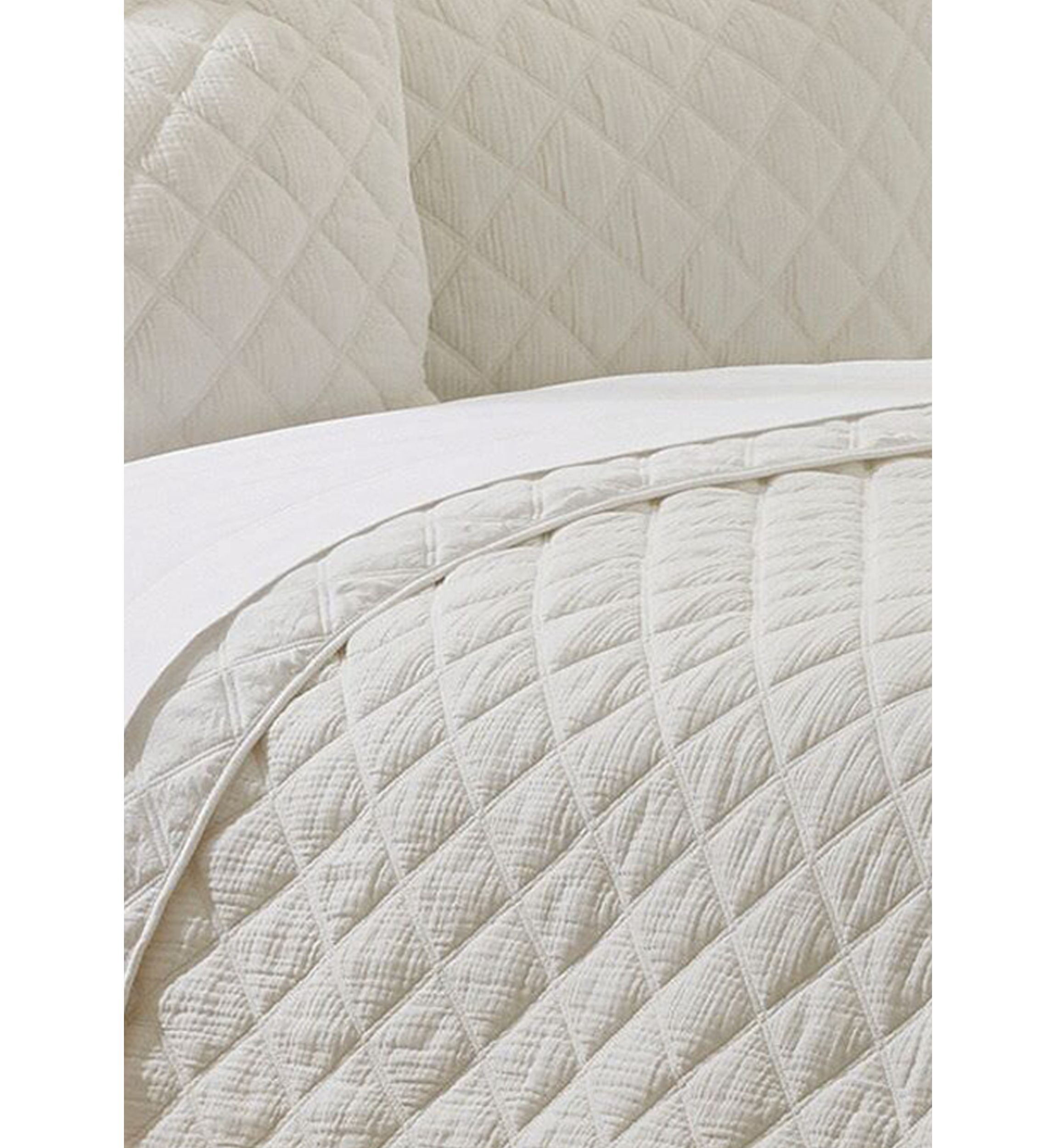 3-Piece Gauze Diamond Quilt Set
