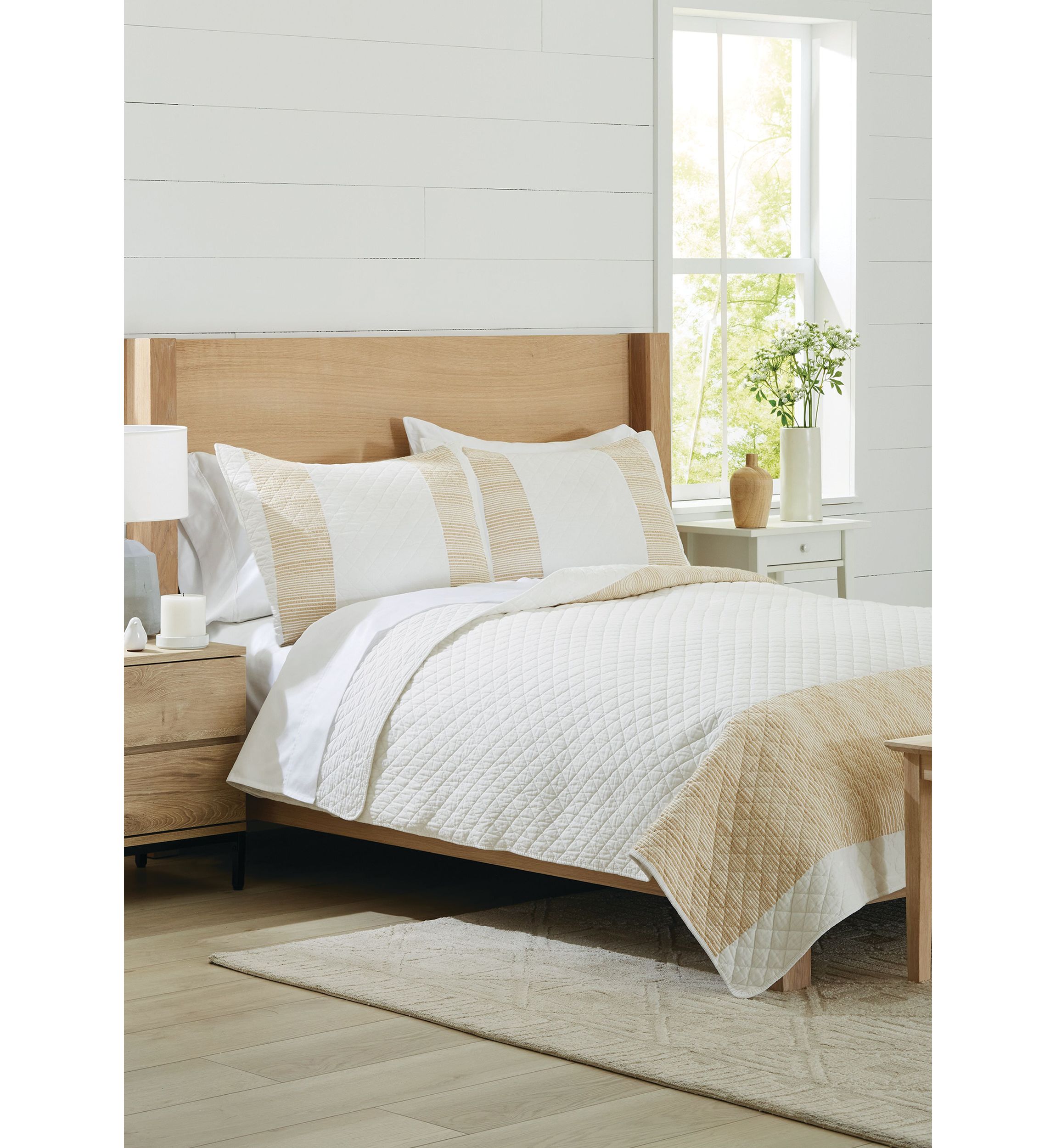 Neutral Stripe 3-Piece Quilt Set