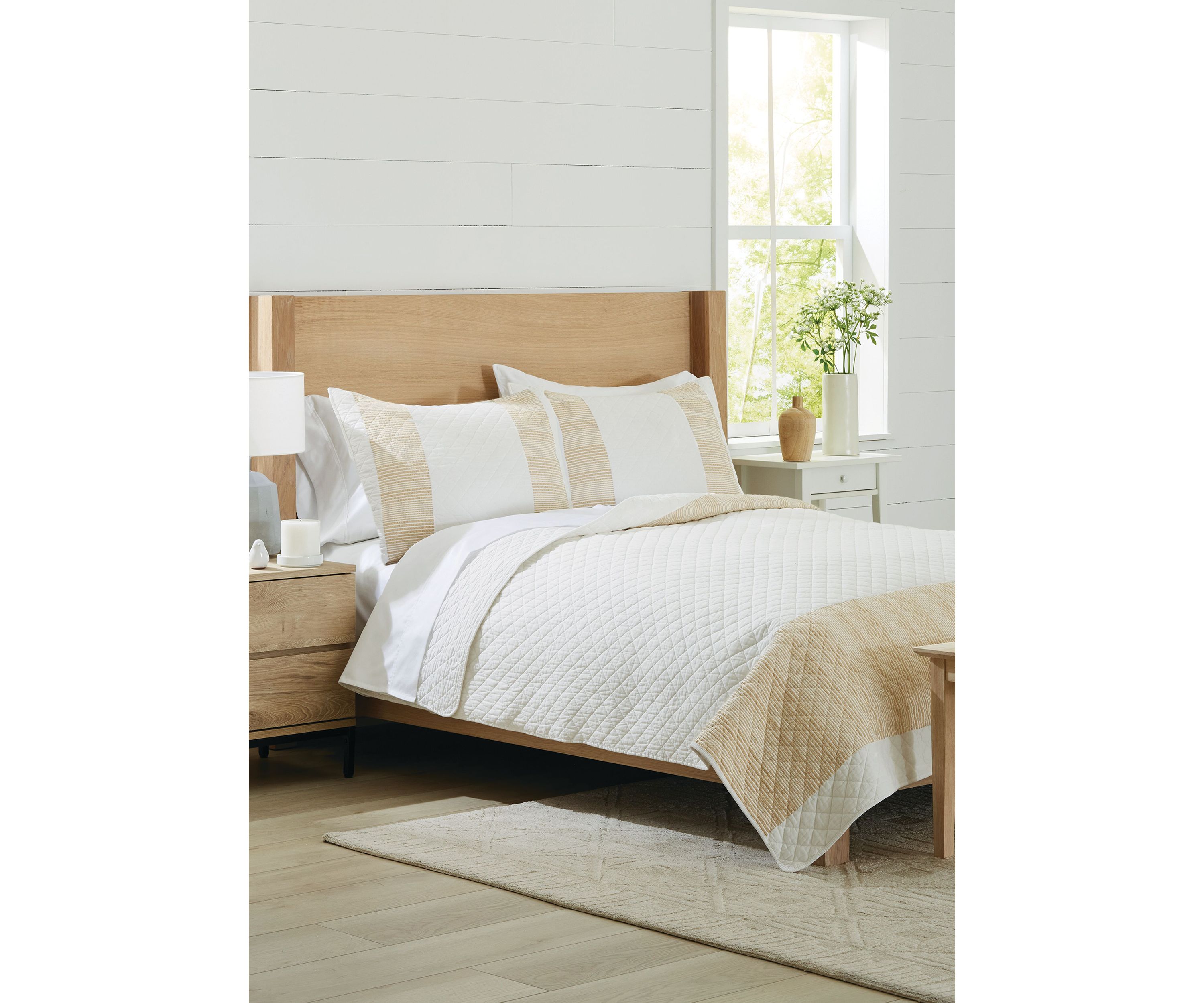 Neutral Stripe 3-Piece Quilt Set
