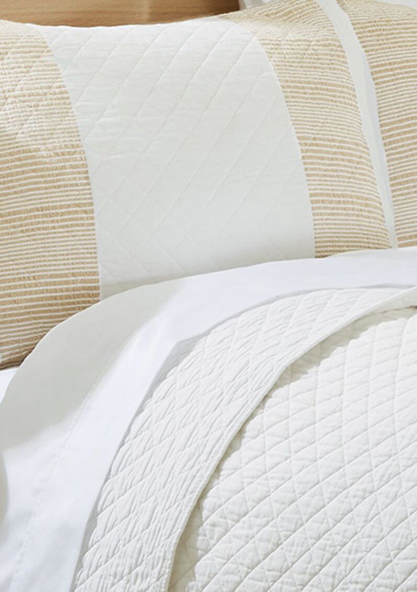 Neutral Stripe 3-Piece Quilt Set