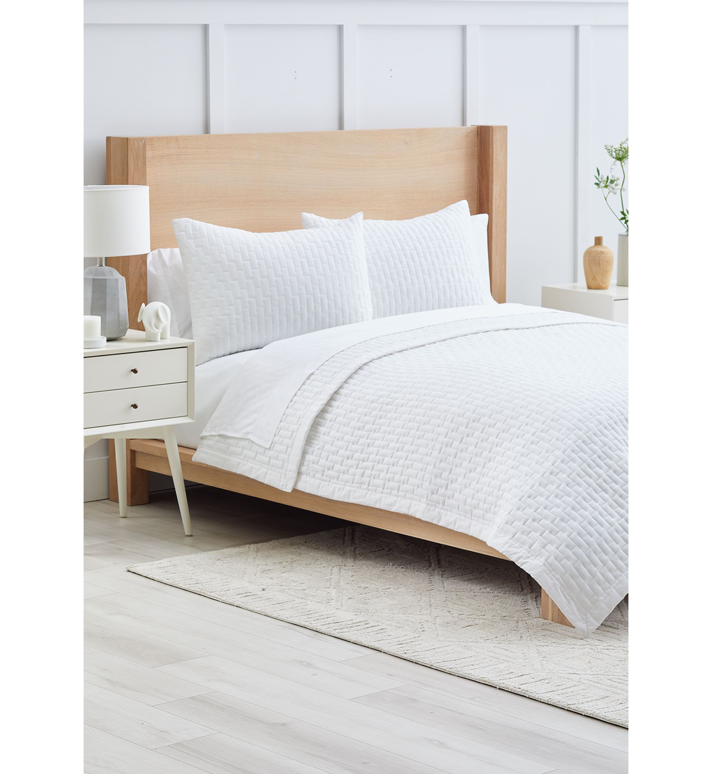 Washed Box Stitched Quilt Set
