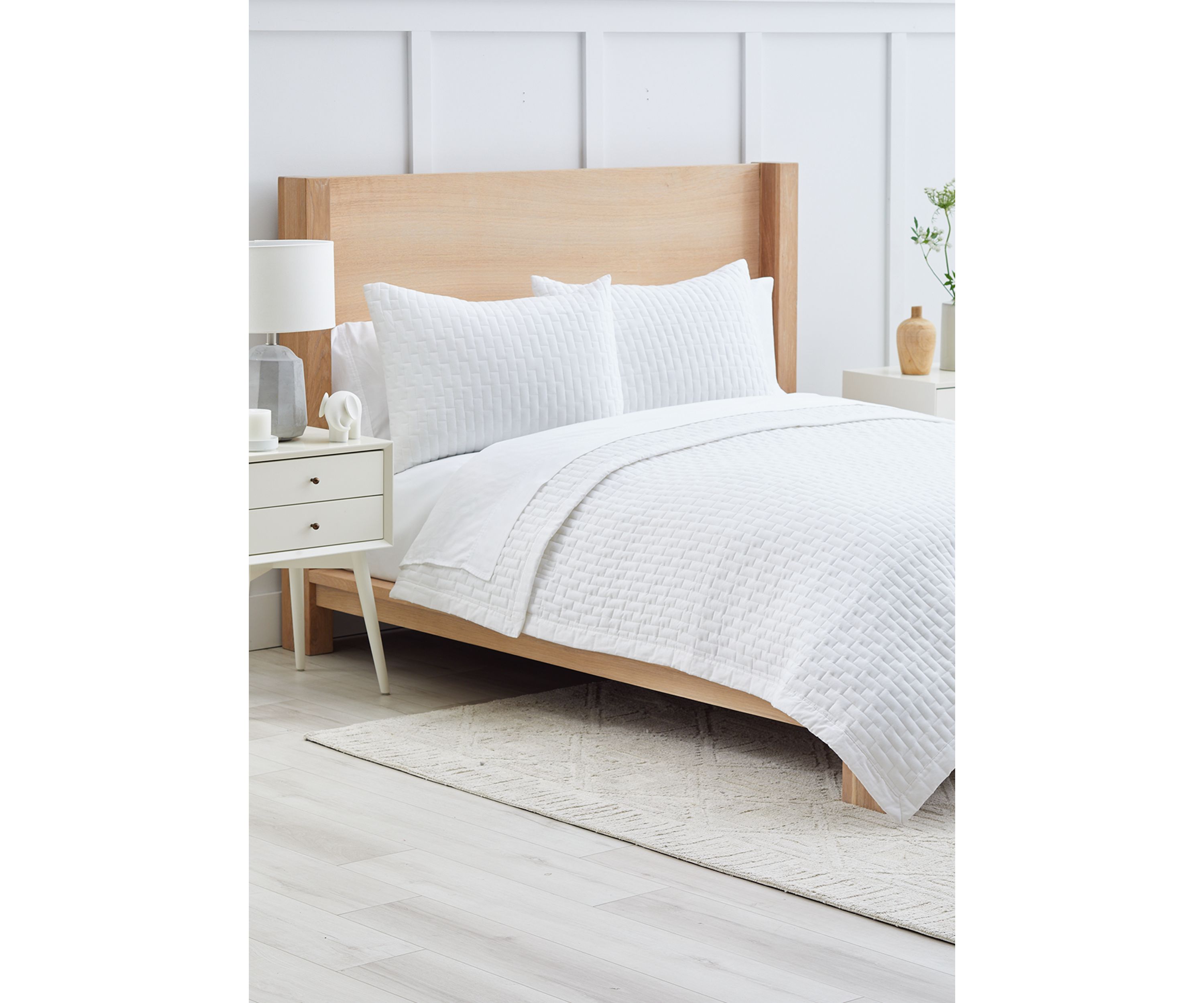 Washed Box Stitched Quilt Set