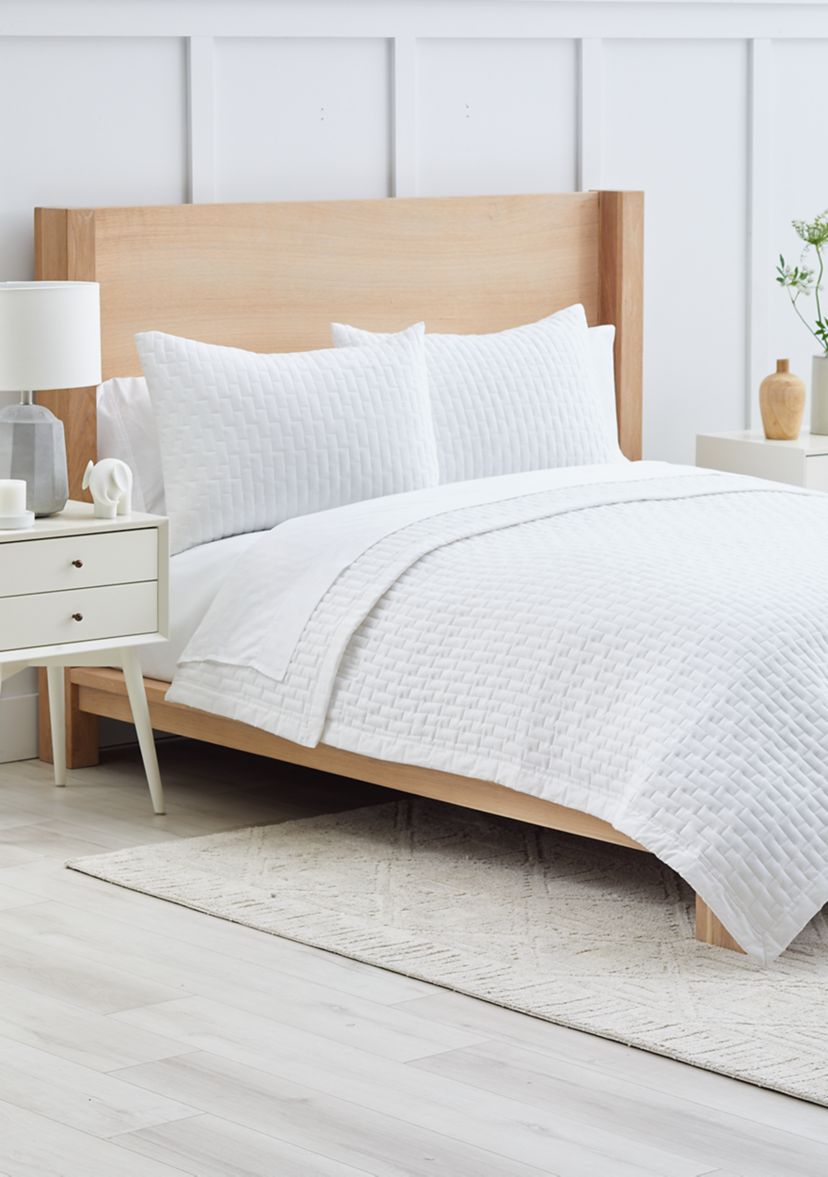 Washed Box Stitched Quilt Set