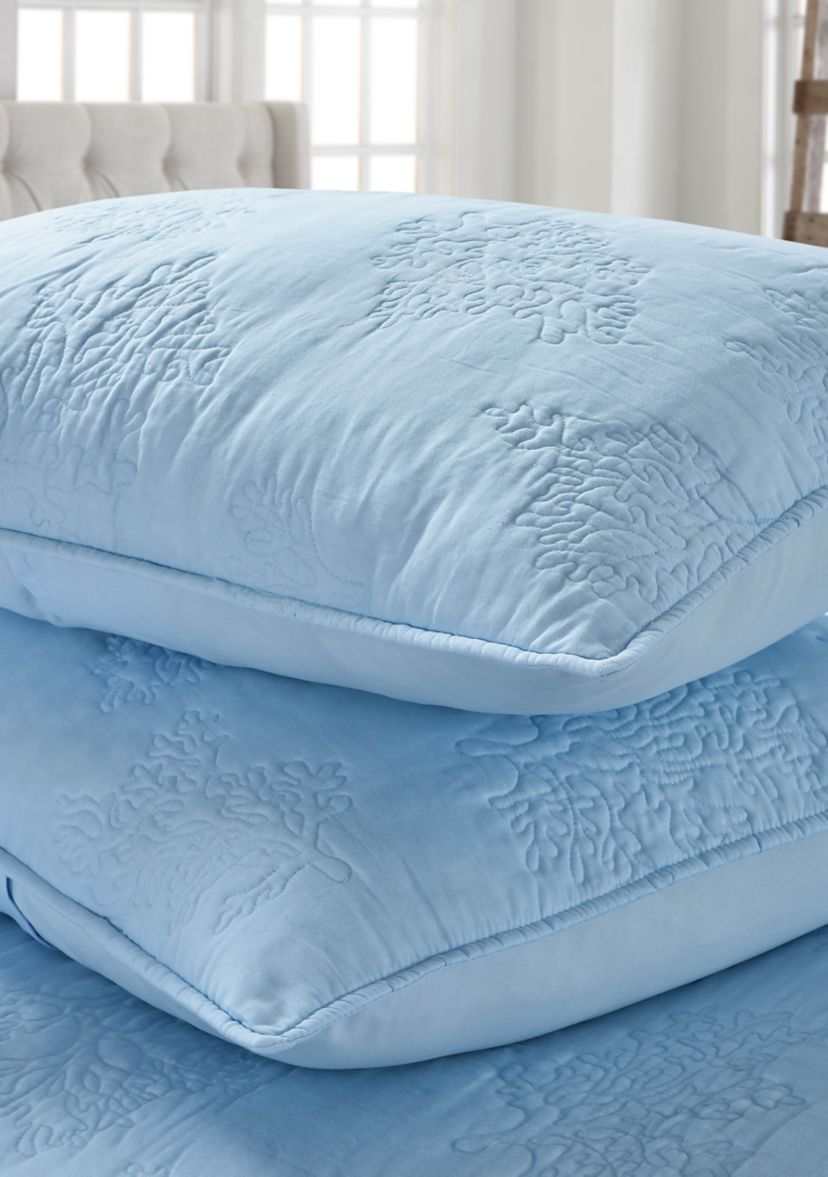 Solid Coral Quilt Set