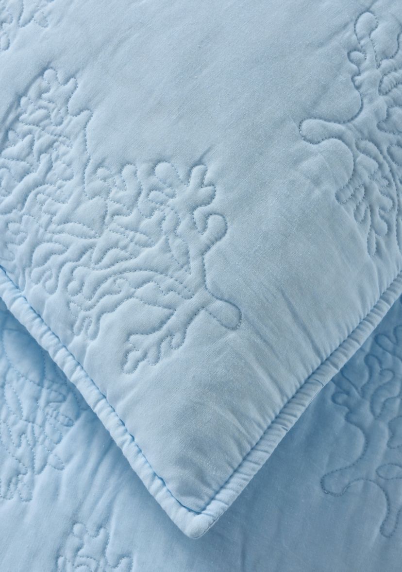 Solid Coral Quilt Set