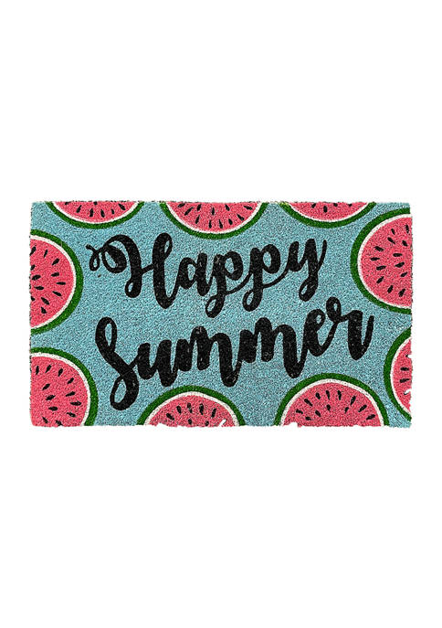Summer Watermelon Rubber Backed Coir Door Mat 