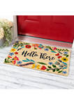 Hello There Floral Door Mat