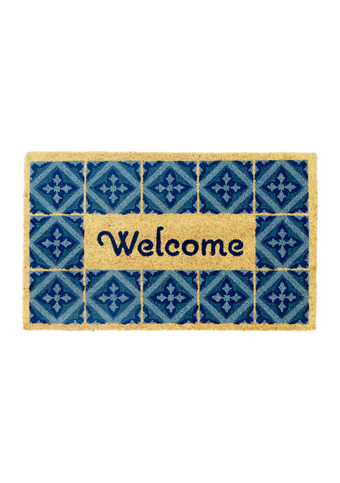 Lang Blue Tile Welcome Door Mat