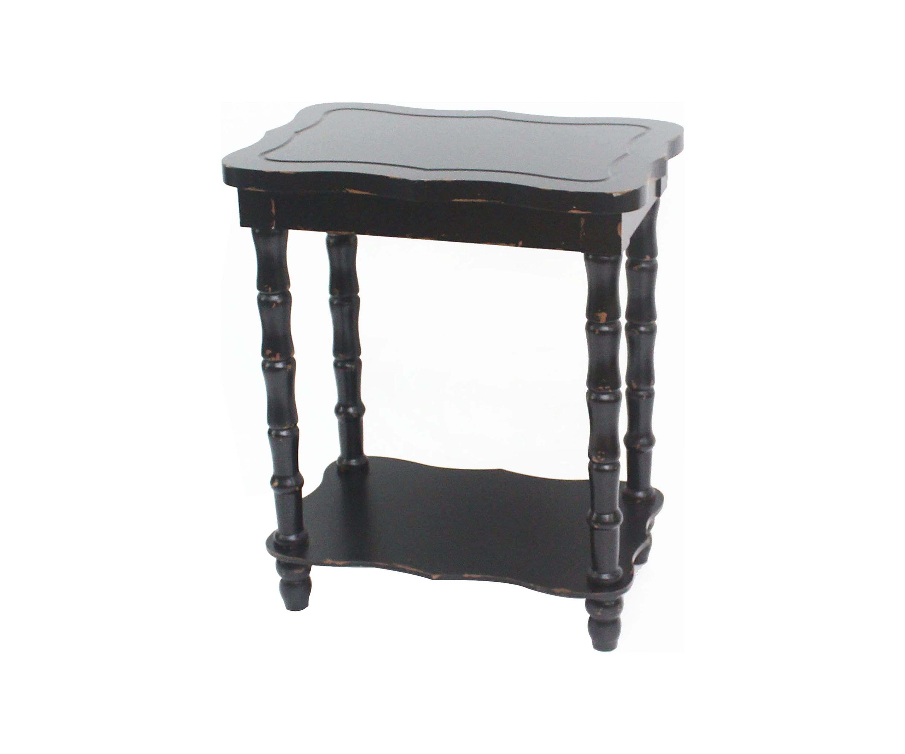  Black Distress Side Table 