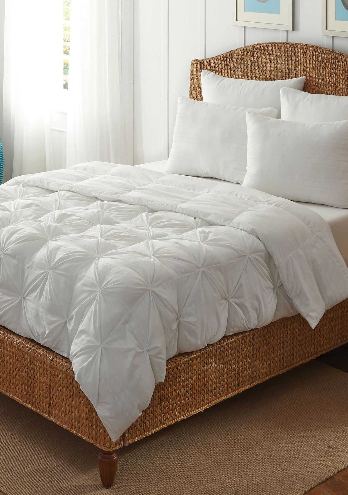 Pintuck Down Alternative Comforter All Seasons