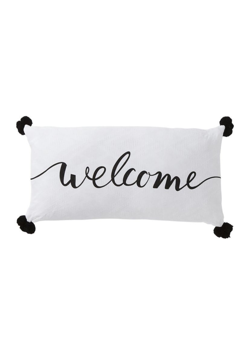 Welcome Jacquard Pillow 