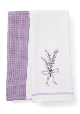 Home Essentials & Beyond Lavender Floral Towel 2 Pack