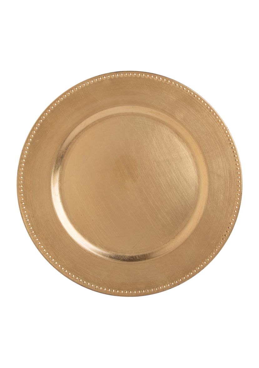 Gold Beaded Charger
