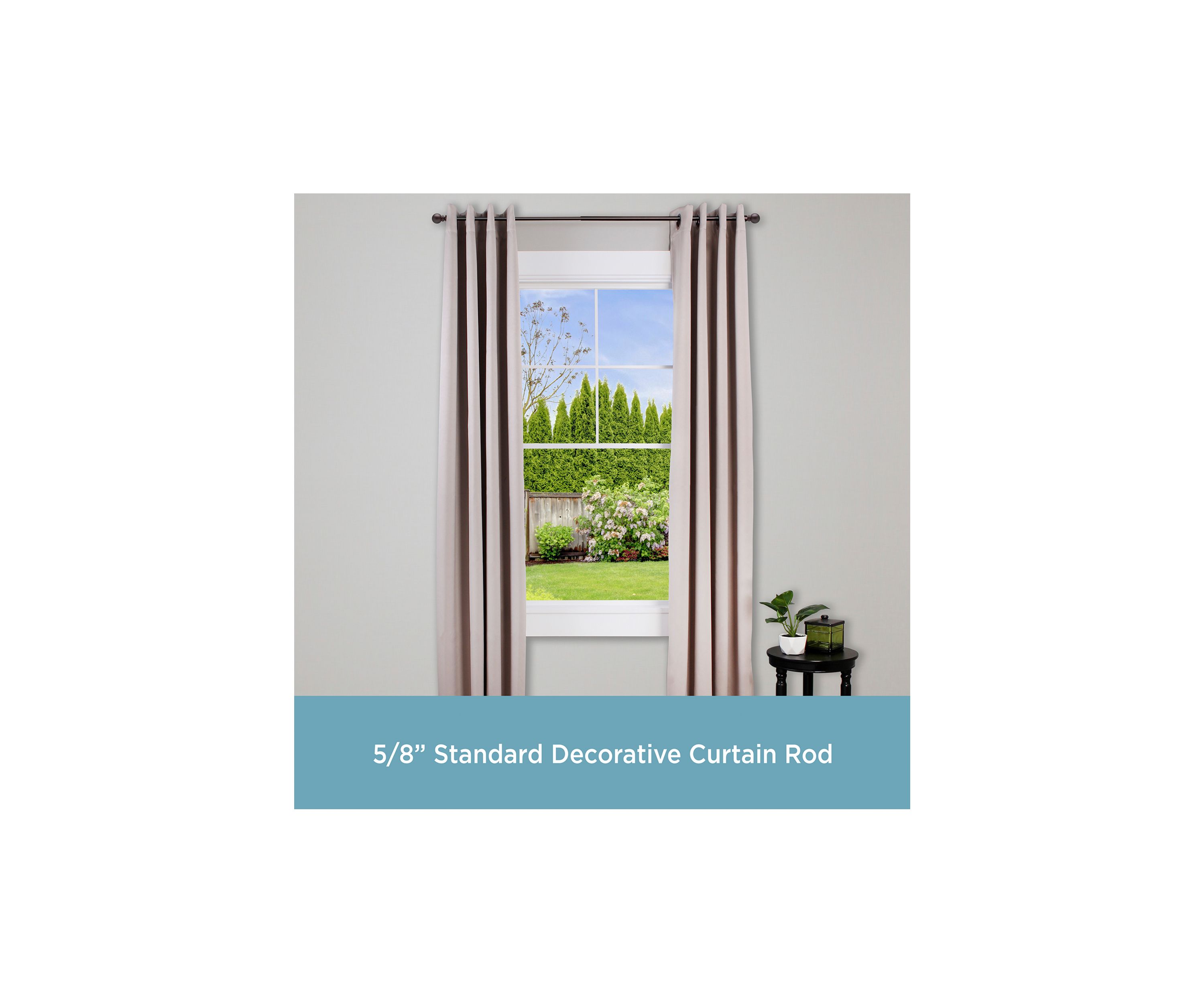 Alanis 5/8" Standard Decorative Window Curtain Rod