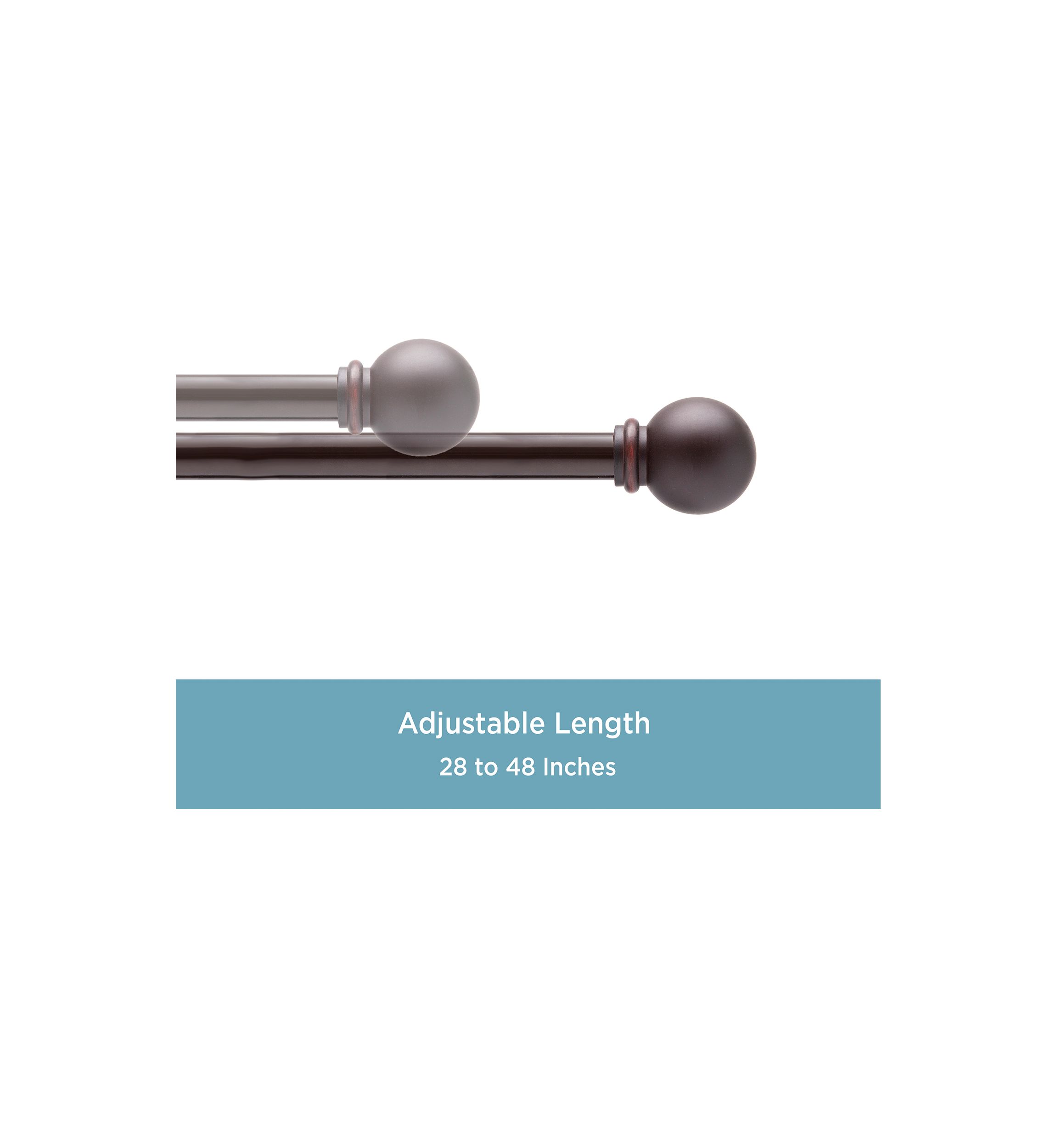 Alanis 5/8" Standard Decorative Window Curtain Rod
