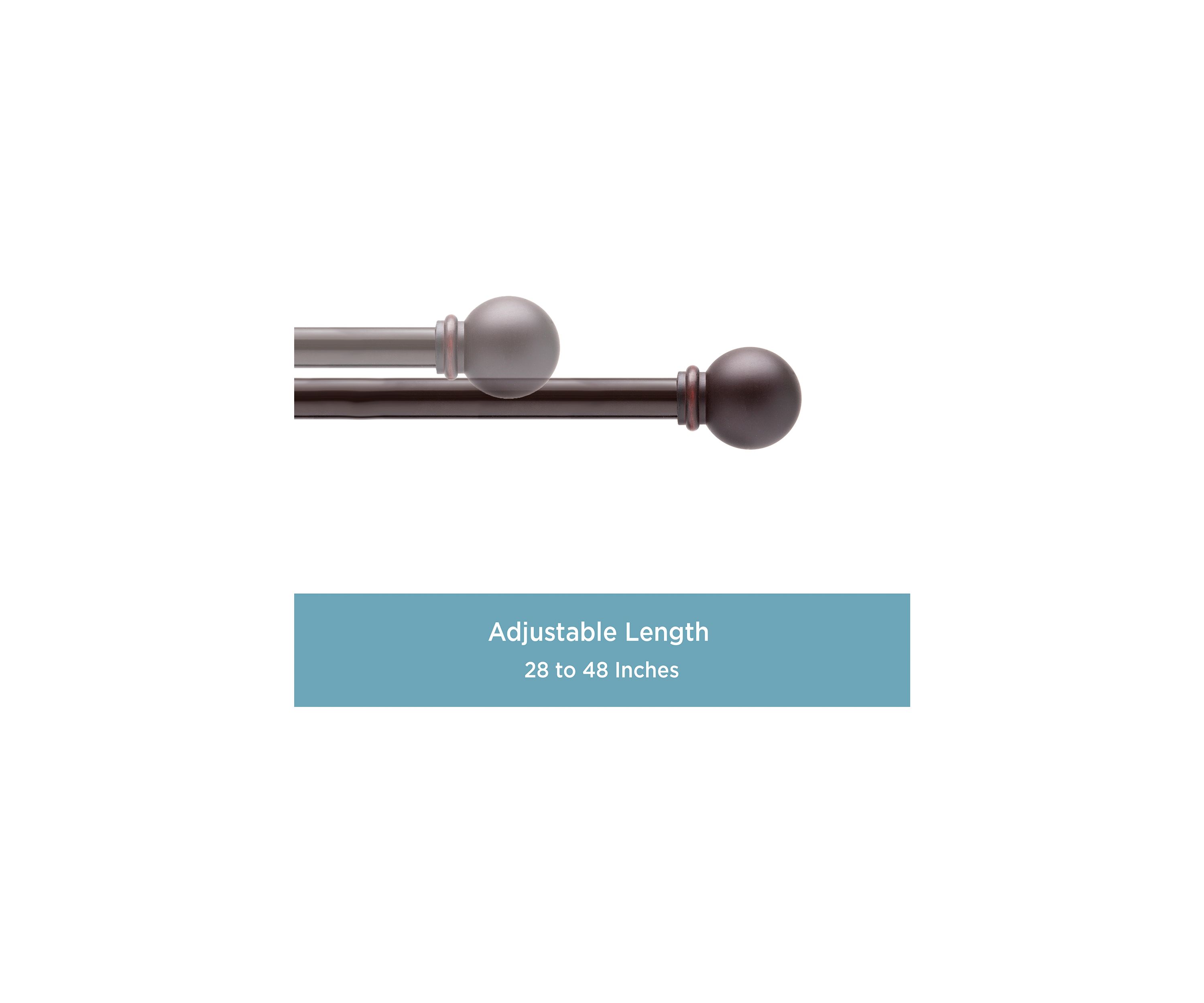 Alanis 5/8" Standard Decorative Window Curtain Rod