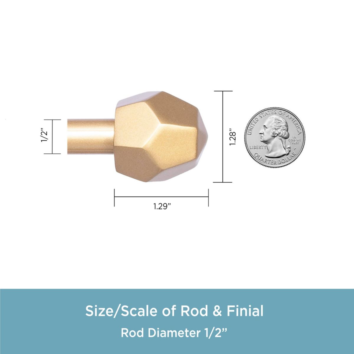 River 1/2" Petite Café Decorative Window Curtain Rod