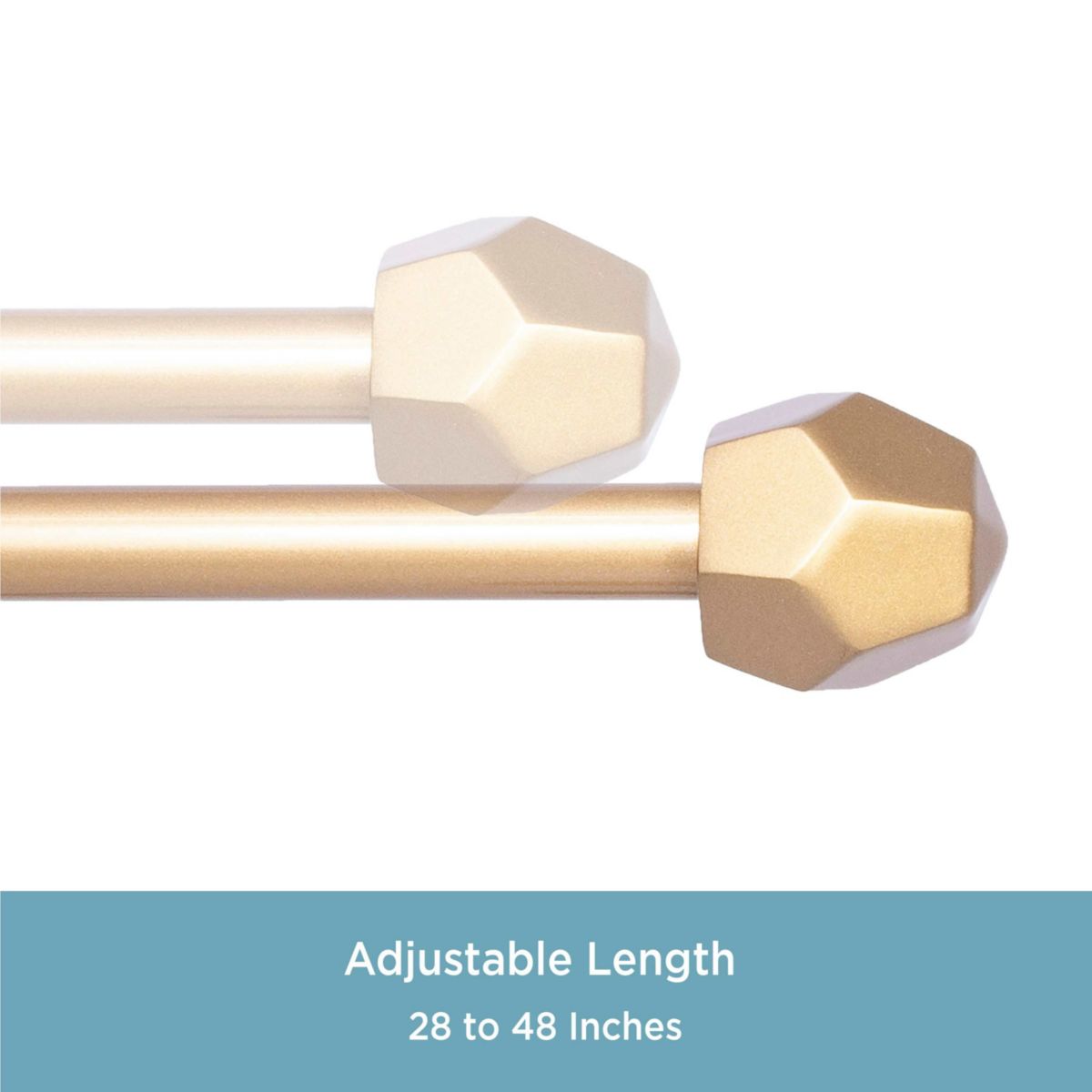 River 1/2" Petite Café Decorative Window Curtain Rod