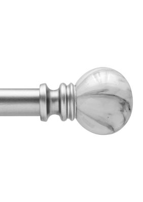 Marble Ball 3/4" Standard Decorative Window Curtain Rod