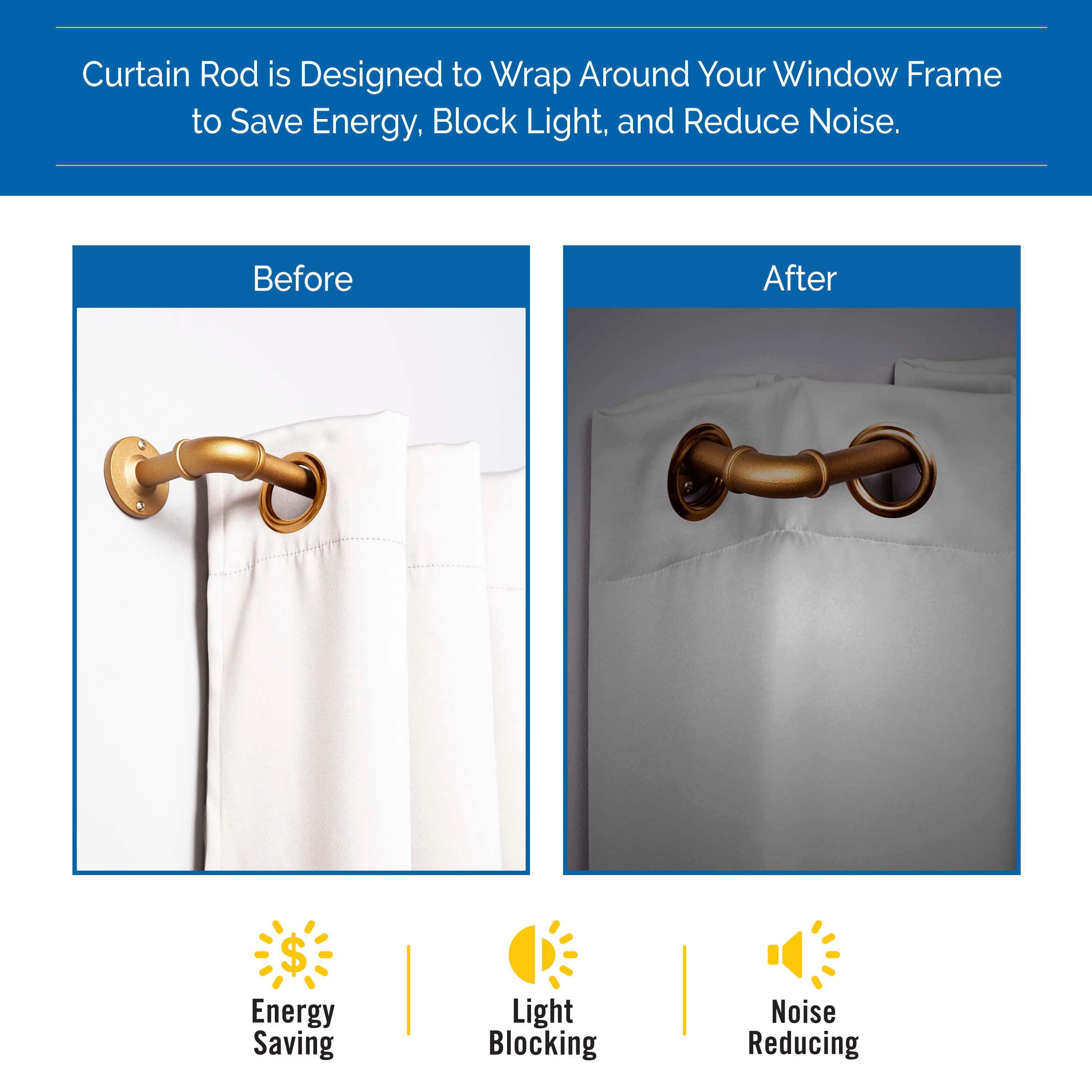 Bronn Industrial 3/4" Blackout Curtain Rod