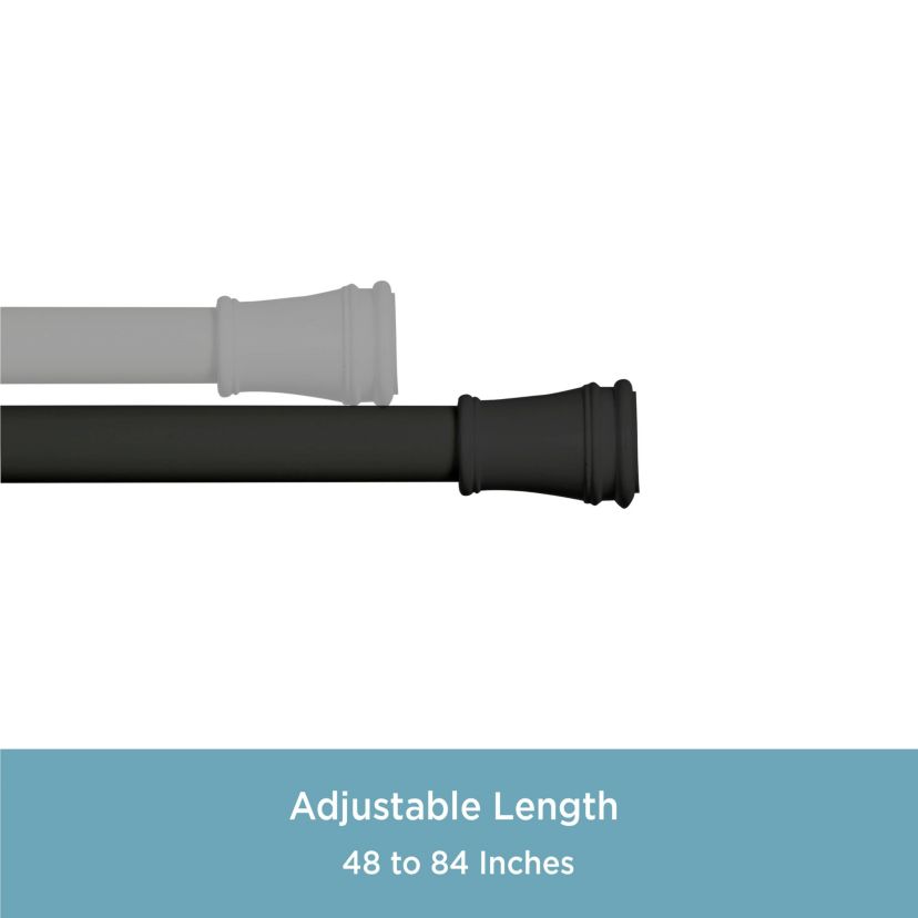 Rogers 5/8" Twist & Fit™ No Tools Tension Window Curtain Rod