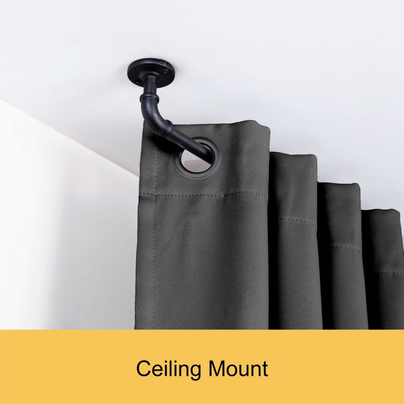 Adler 5/8" Indoor/Outdoor Rust-Resistant Wrap Around Curtain Rod