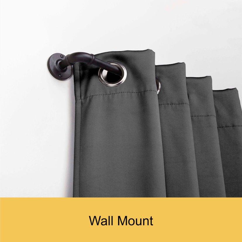 Adler 5/8" Indoor/Outdoor Rust-Resistant Wrap Around Curtain Rod