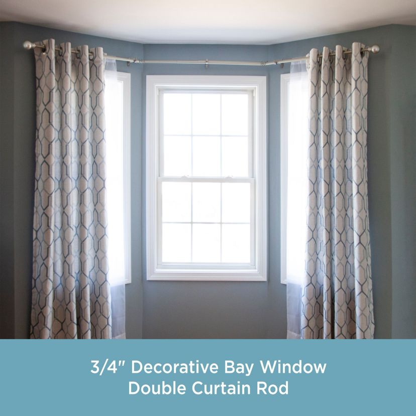 Bryce 3/4" Standard Decorative Window Curtain Rod