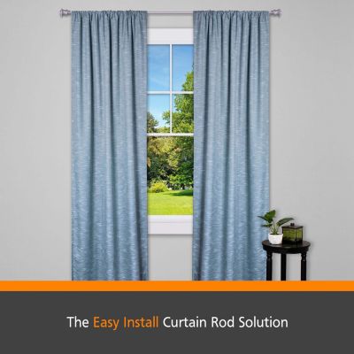 Fast Fit™ Jamey 5/8" Easy Install Decorative Window Curtain Rod